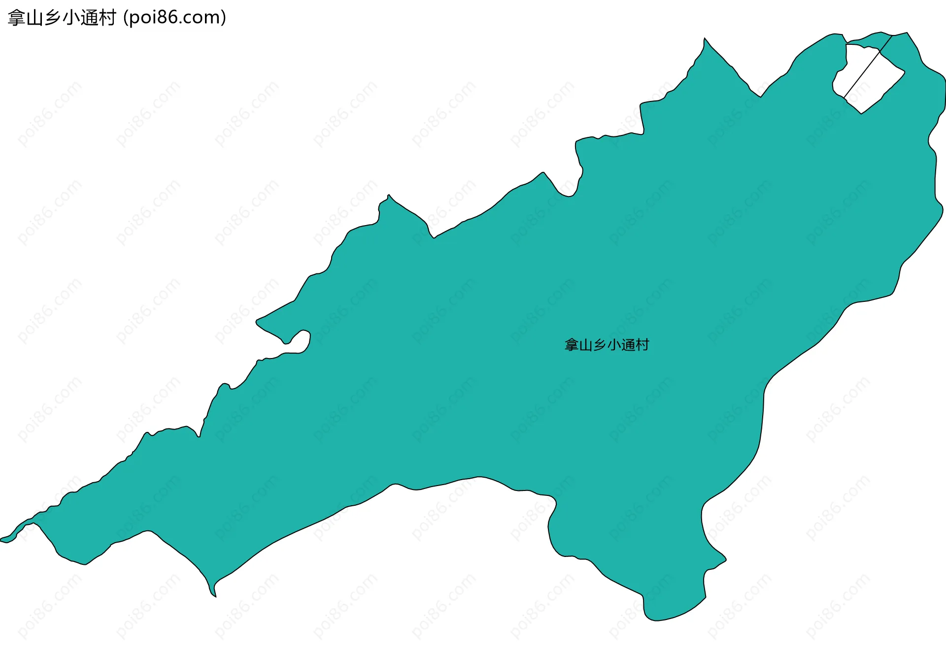 拿山乡小通村边界地图