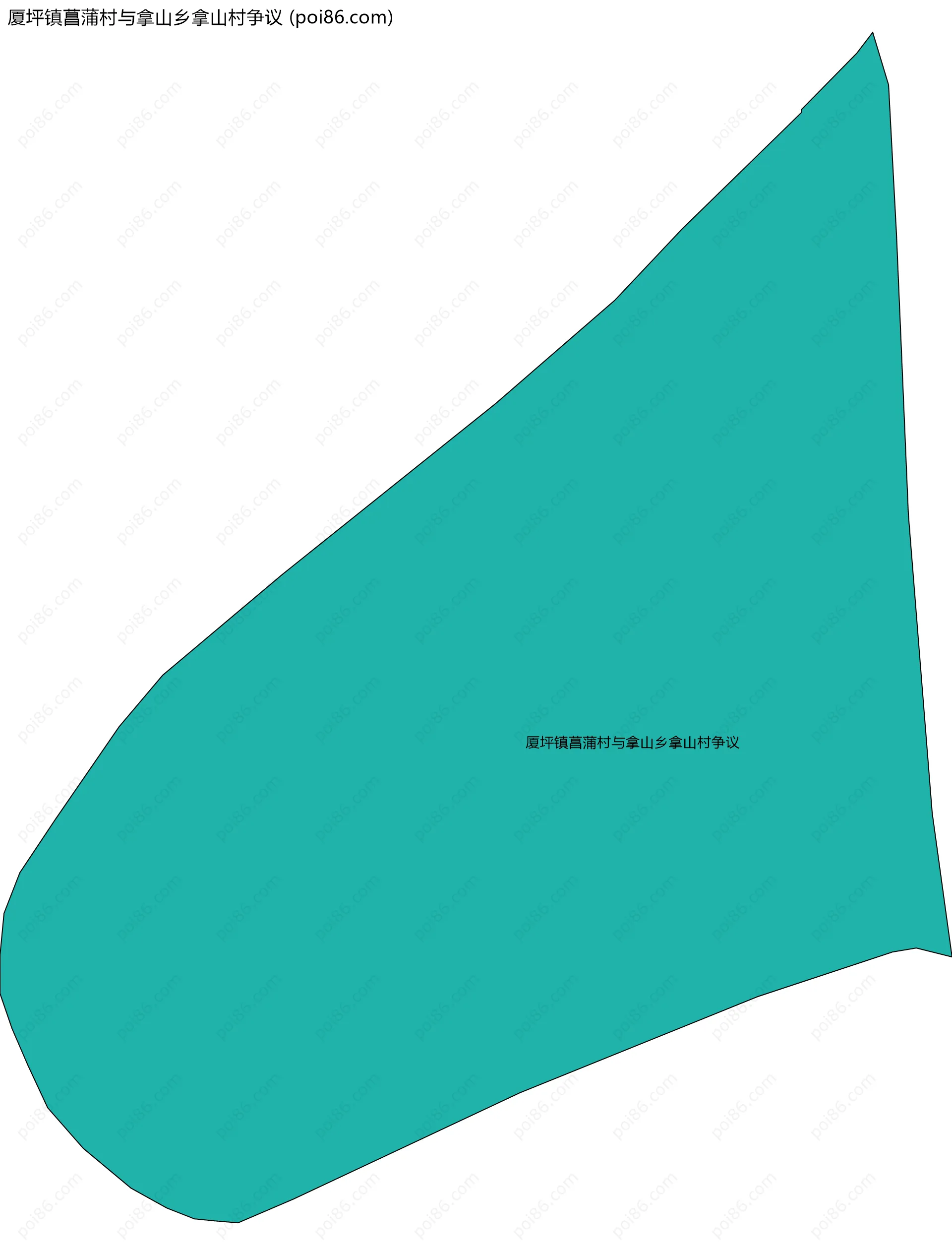 厦坪镇菖蒲村与拿山乡拿山村争议边界地图
