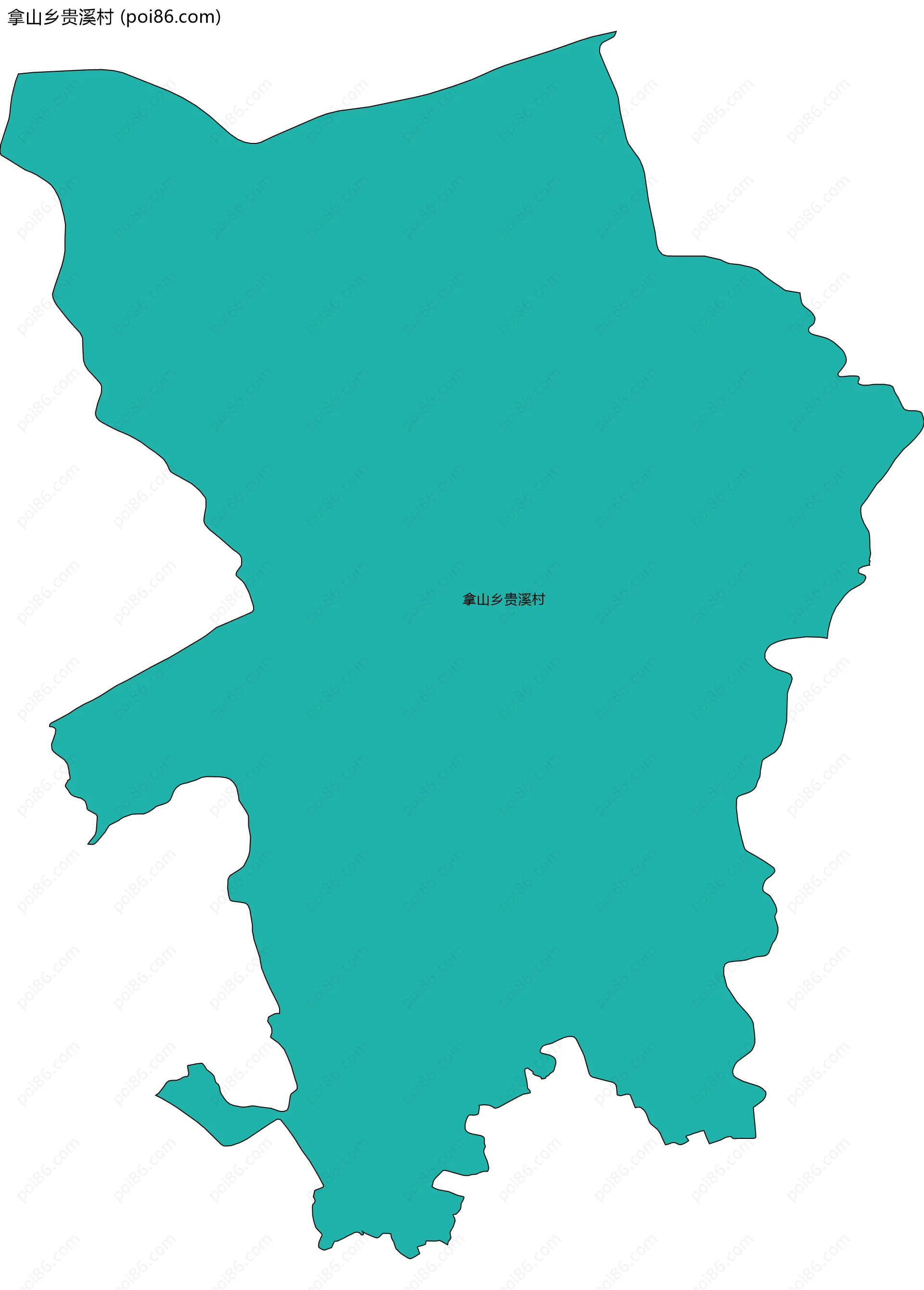 拿山乡贵溪村边界地图