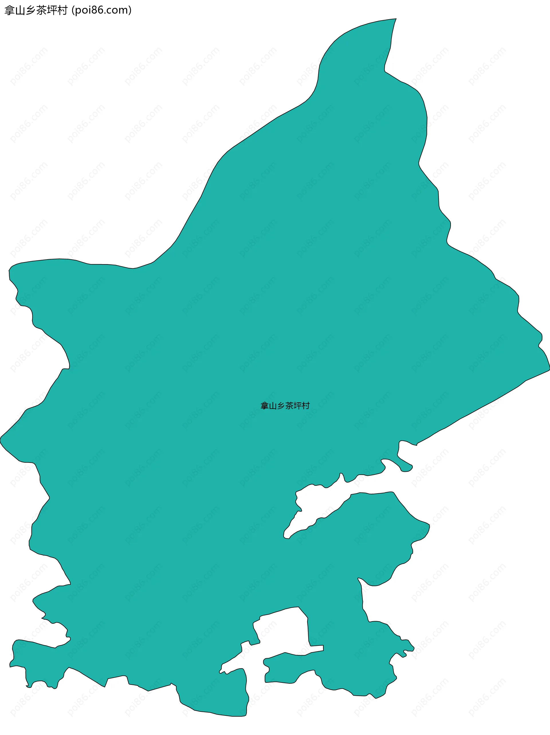 拿山乡茶坪村边界地图
