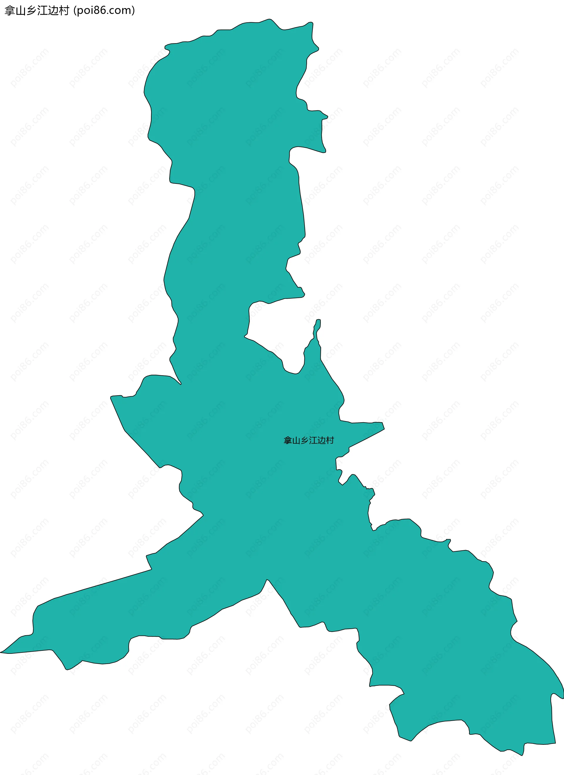 拿山乡江边村边界地图
