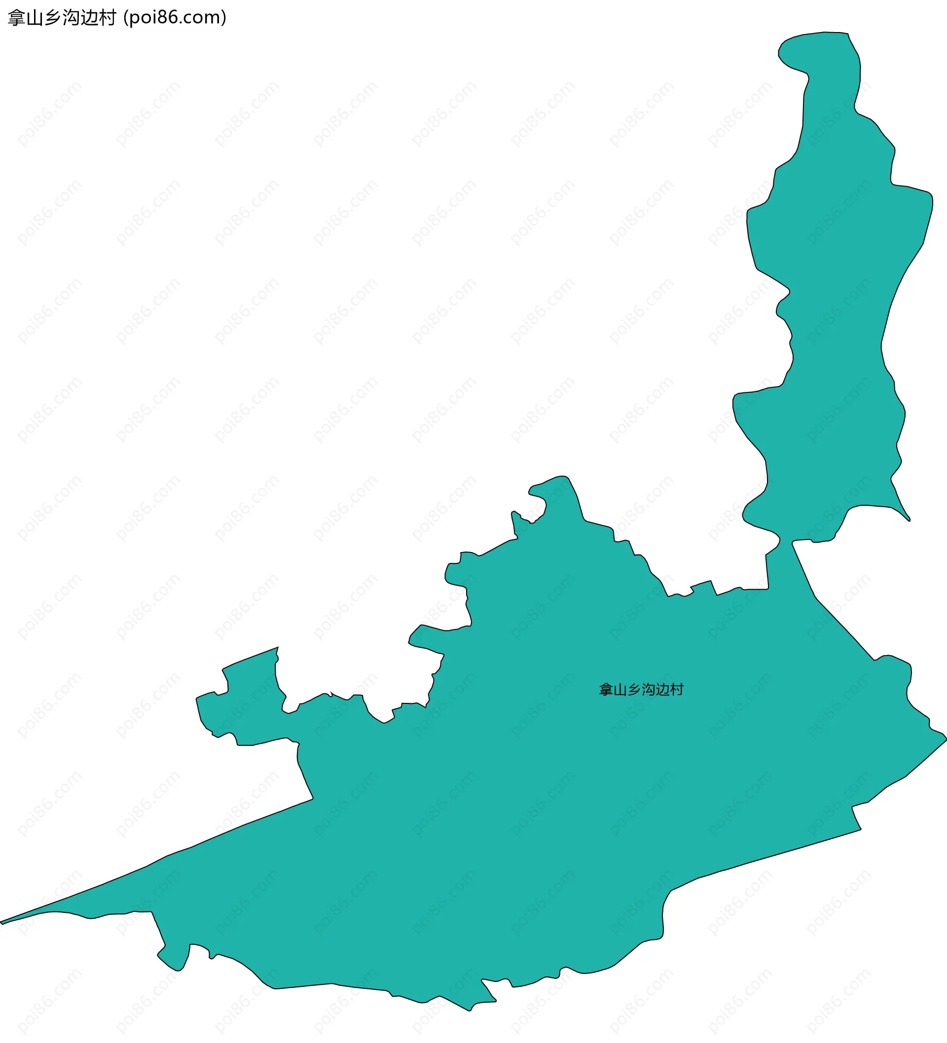 拿山乡沟边村边界地图
