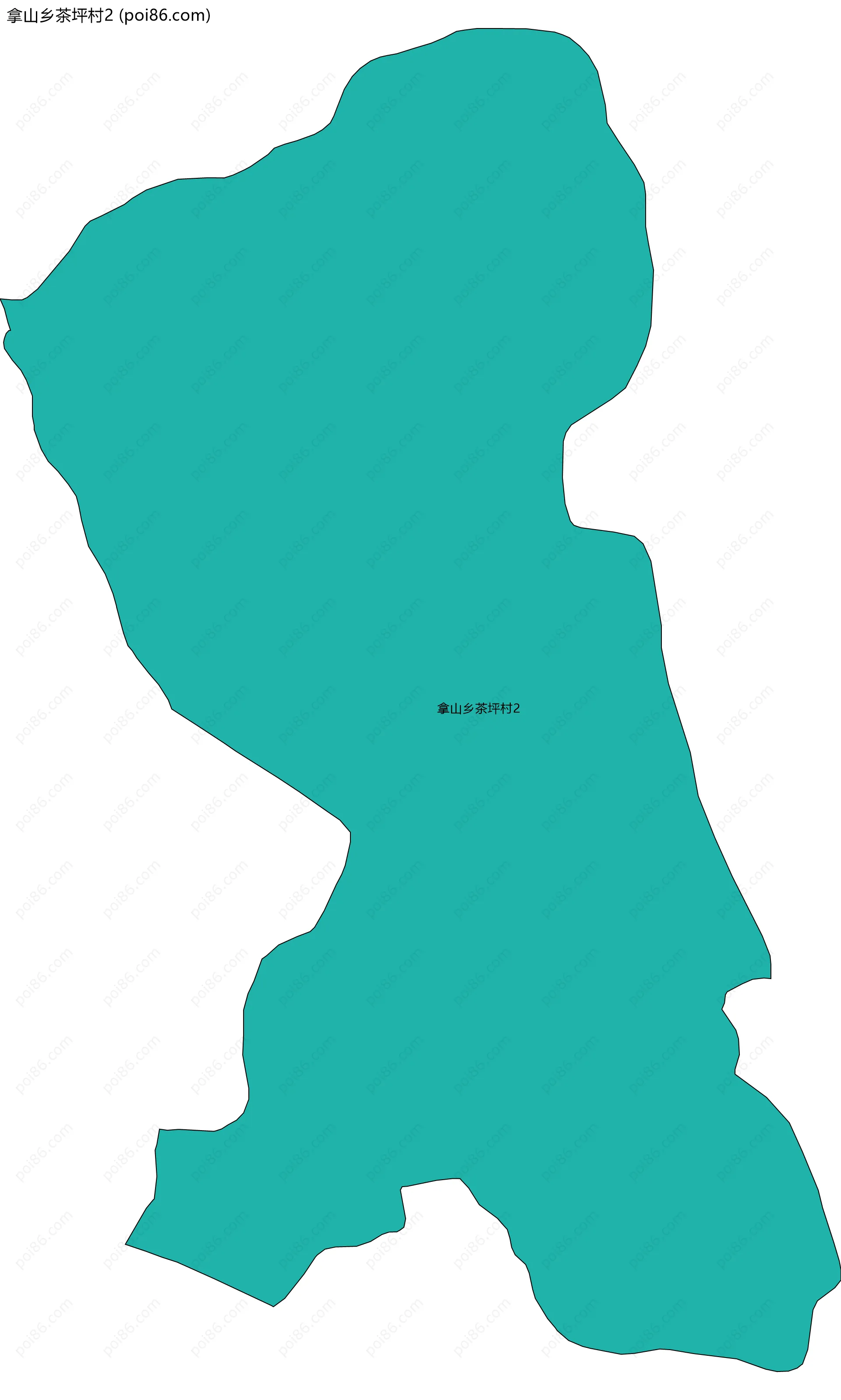 拿山乡茶坪村2边界地图