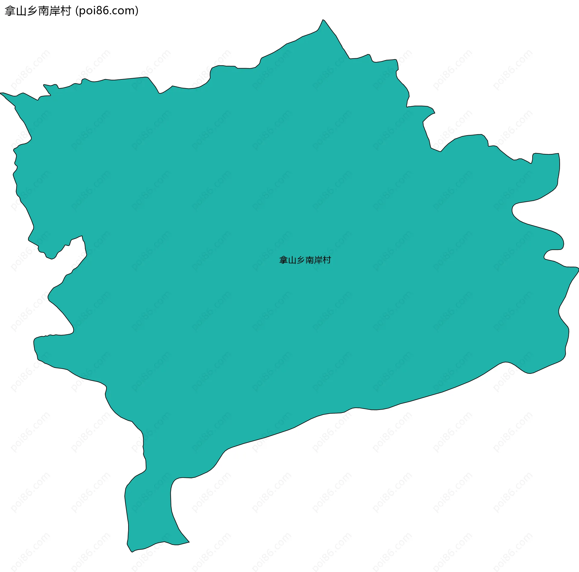拿山乡南岸村边界地图