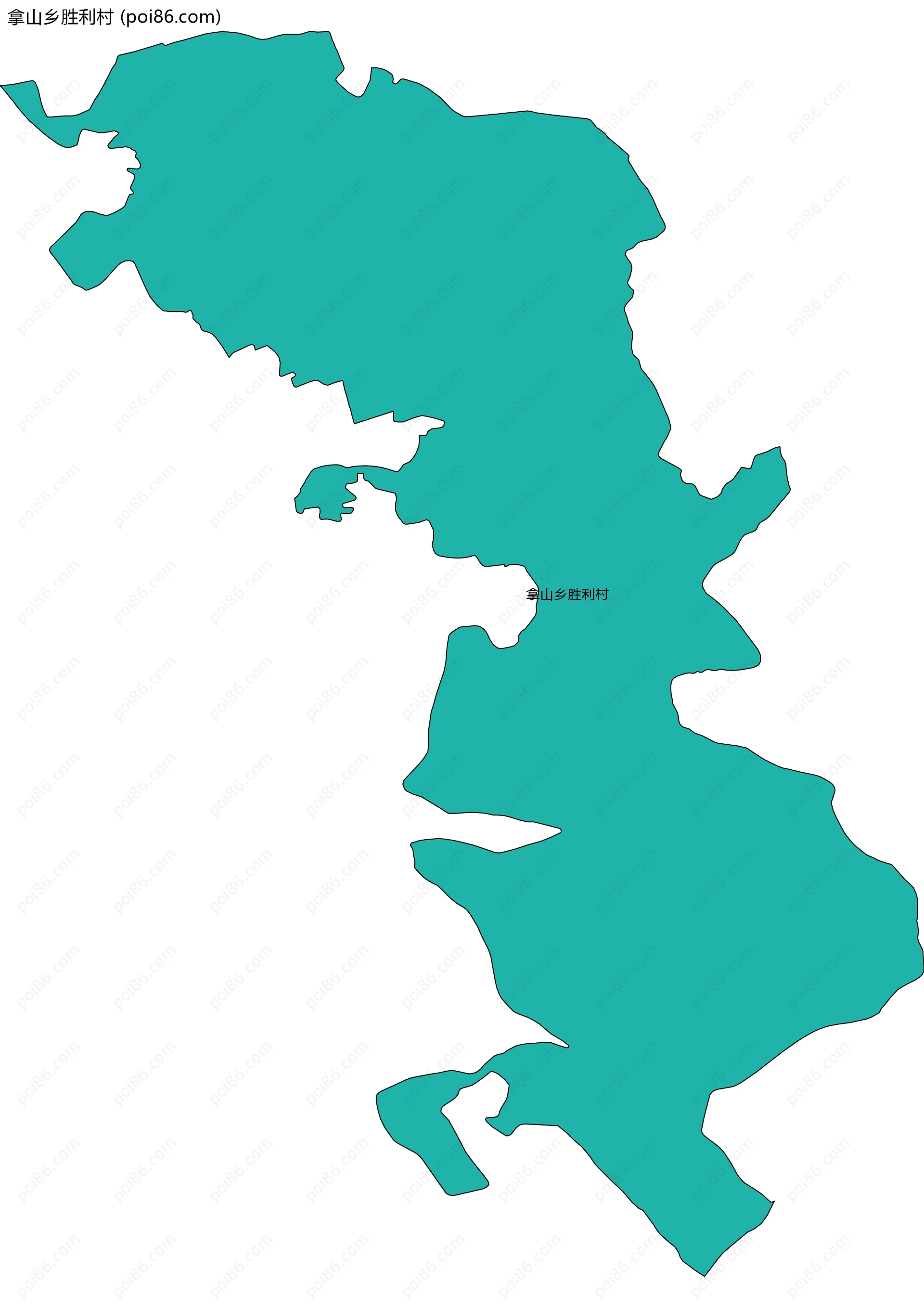 拿山乡胜利村边界地图