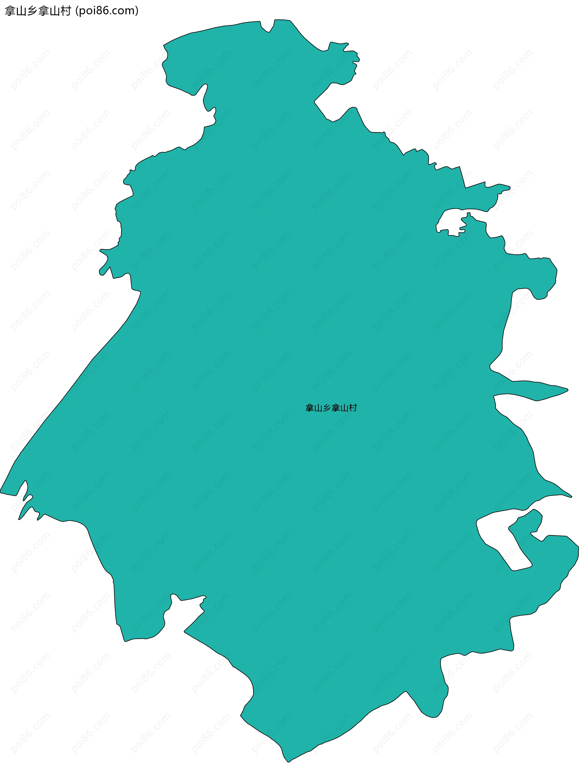 拿山乡拿山村边界地图