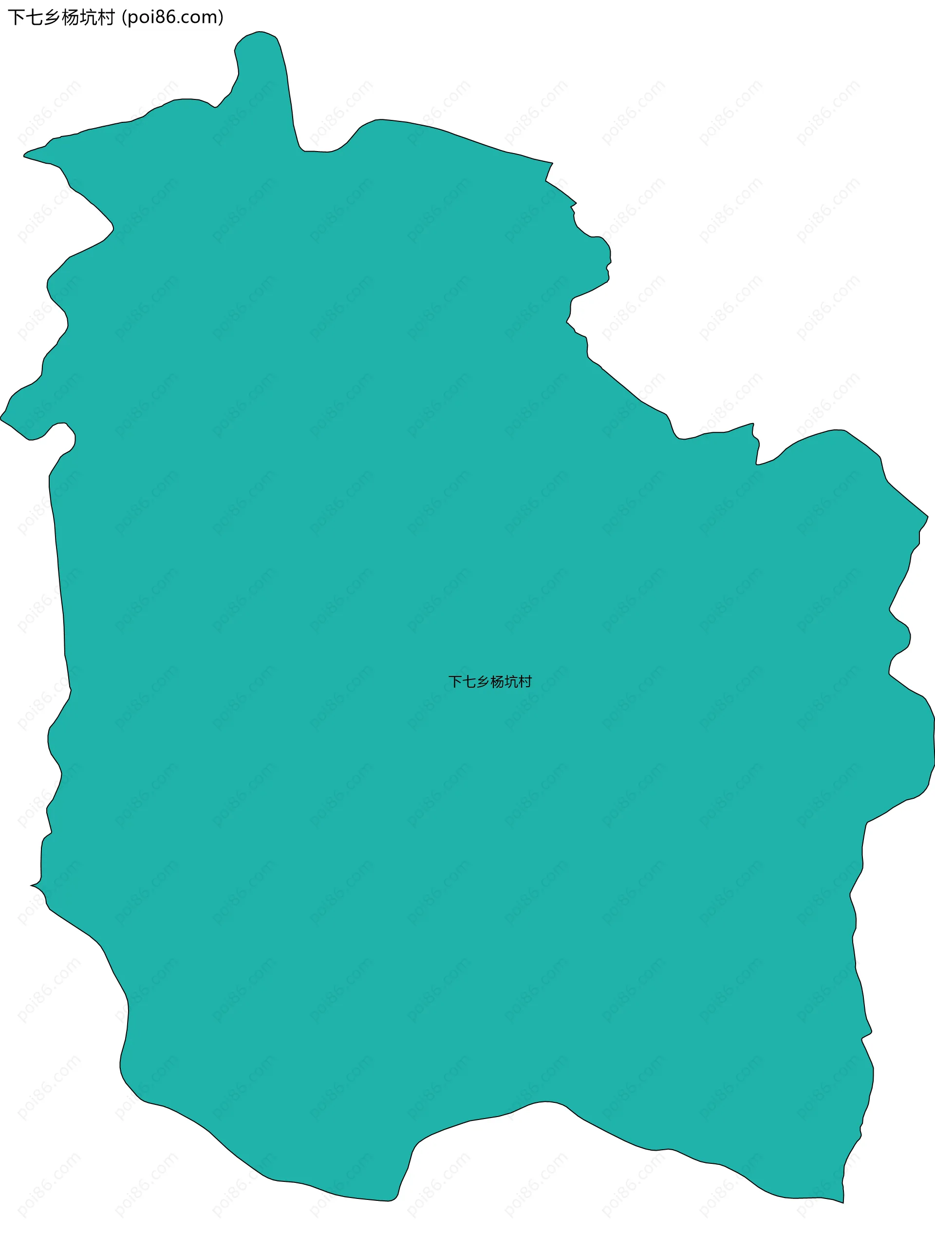 下七乡杨坑村边界地图