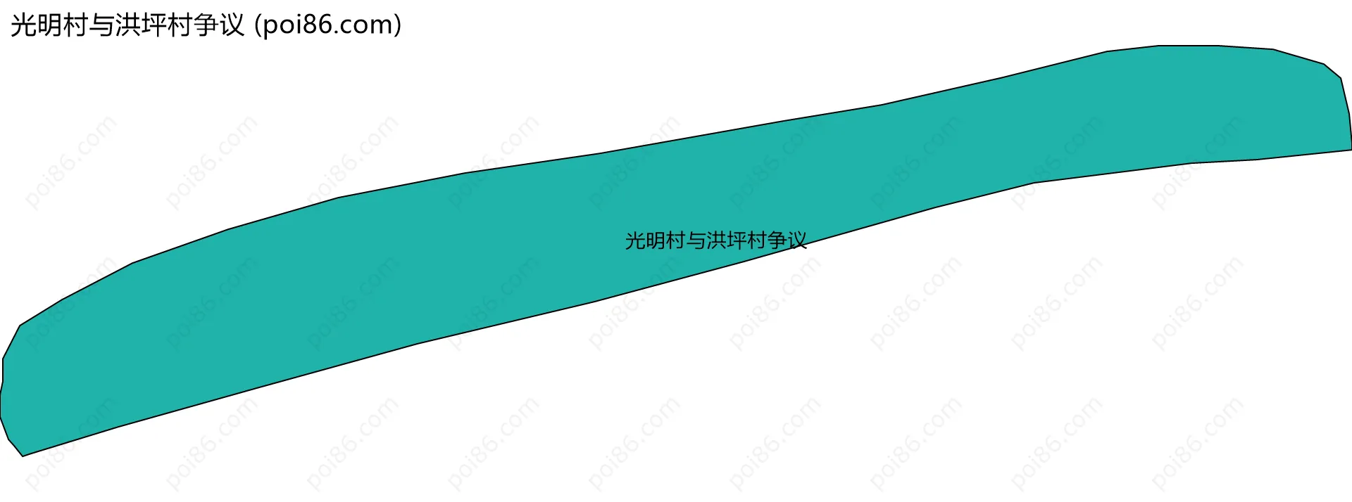 光明村与洪坪村争议边界地图