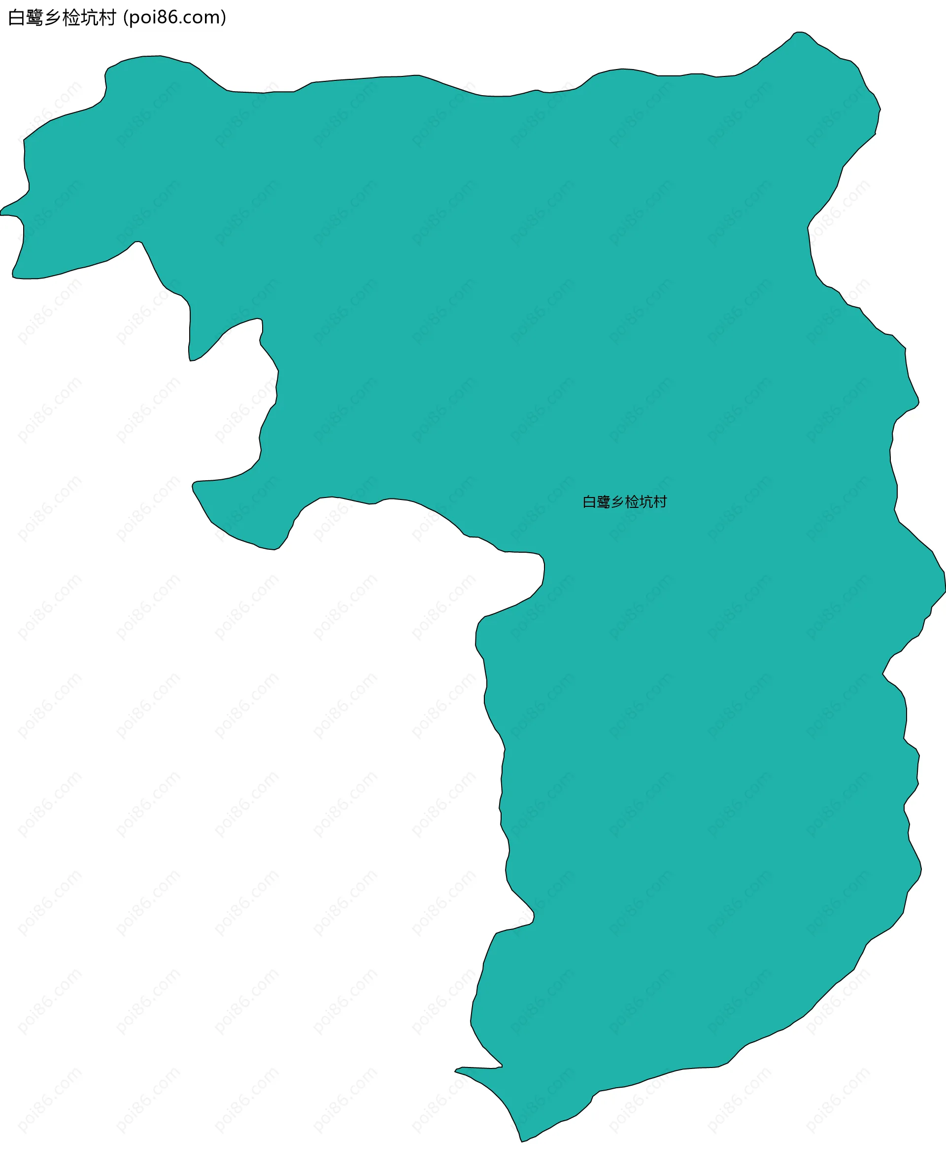 白鹭乡检坑村边界地图