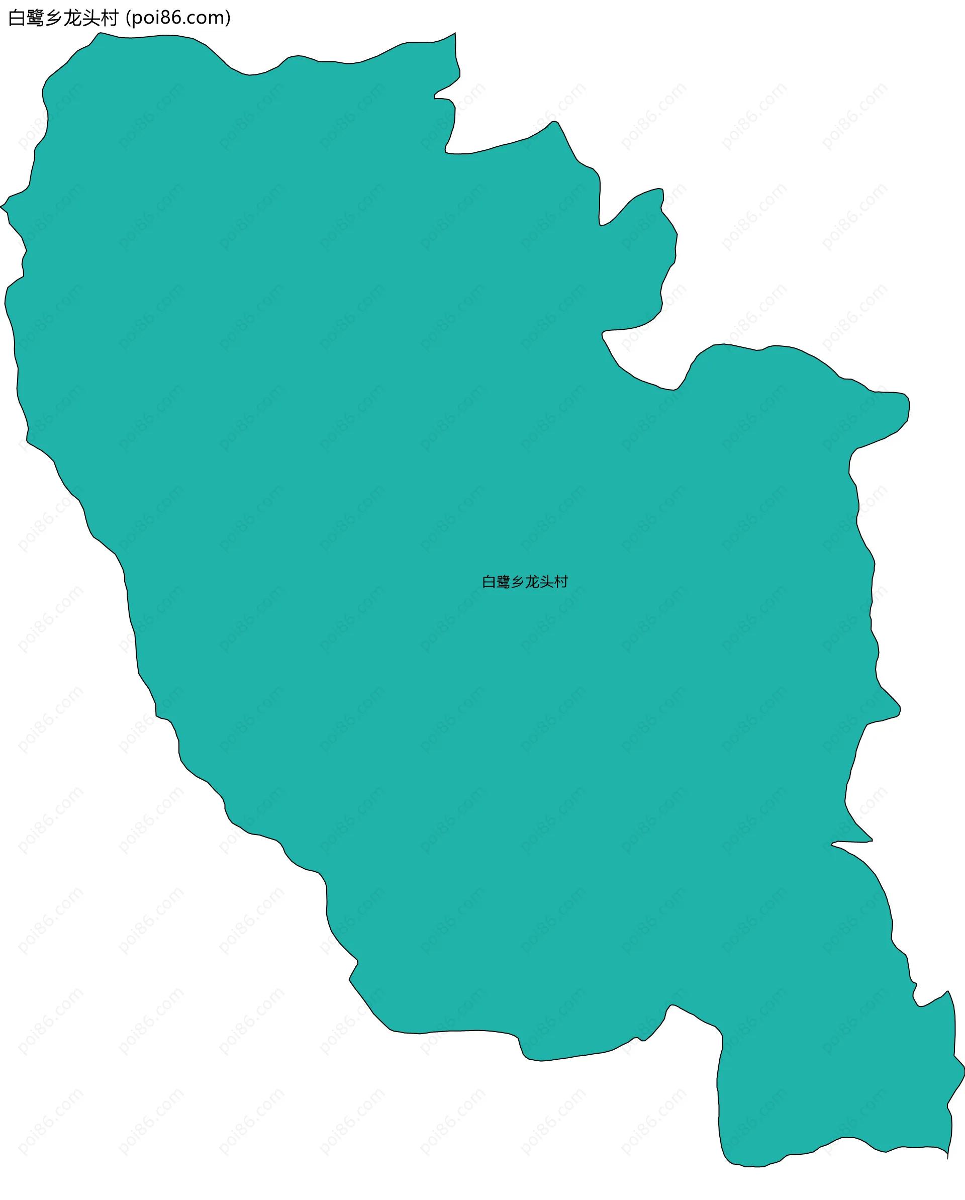 白鹭乡龙头村边界地图