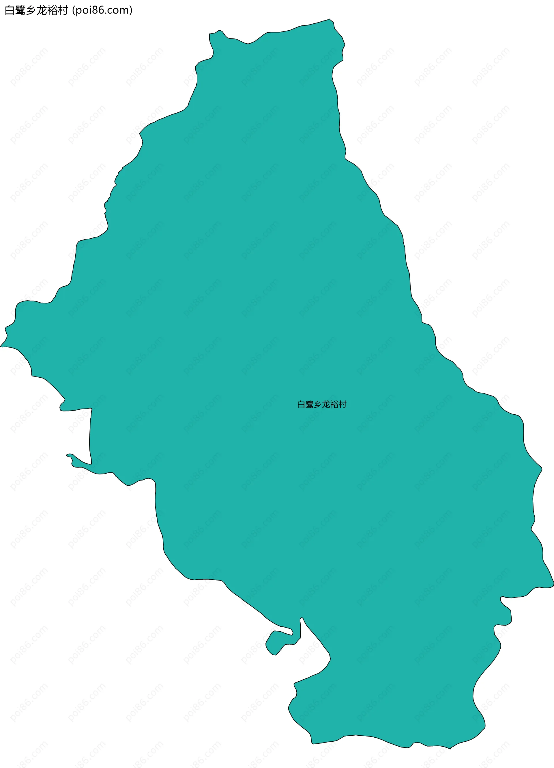 白鹭乡龙裕村边界地图