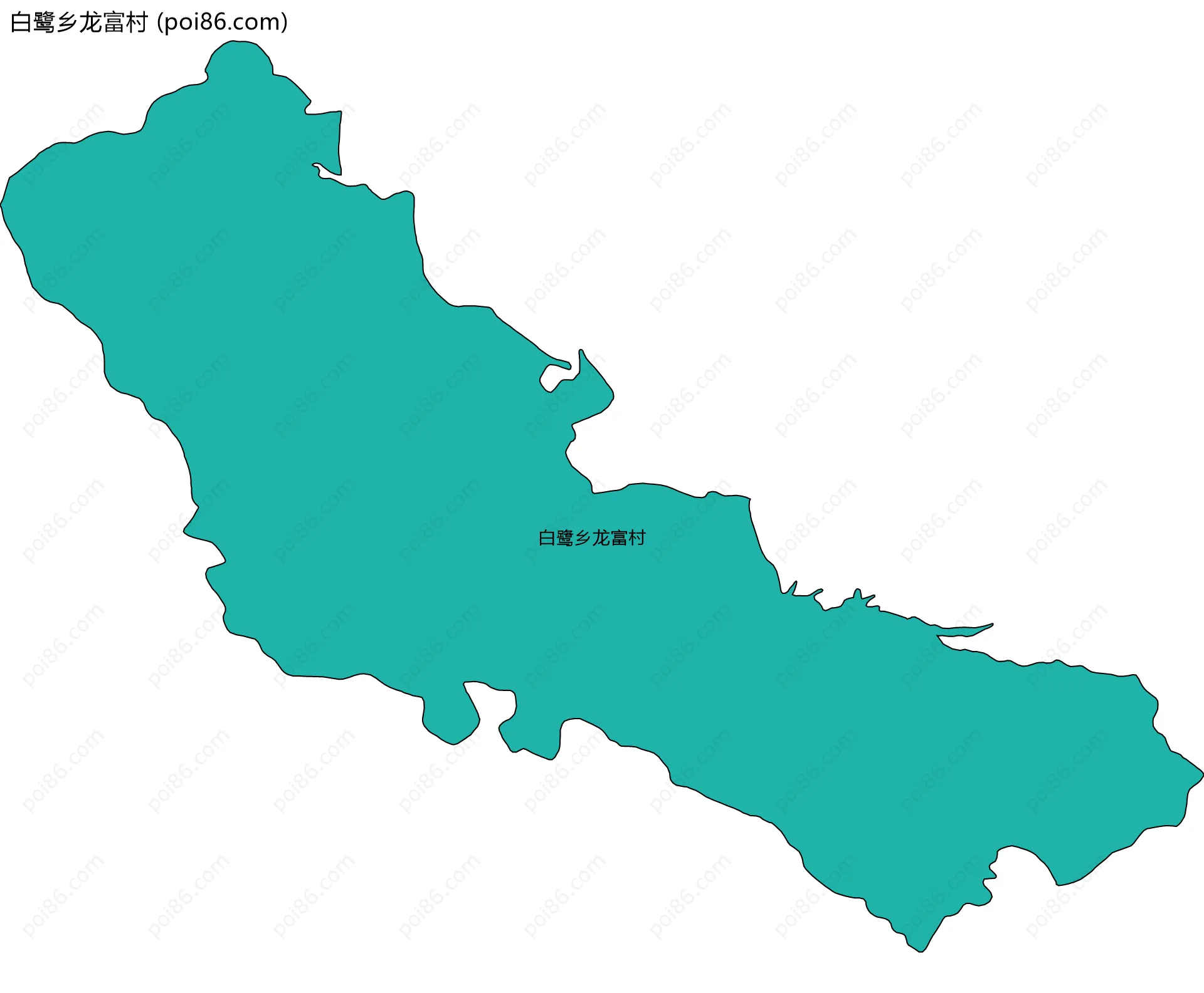白鹭乡龙富村边界地图