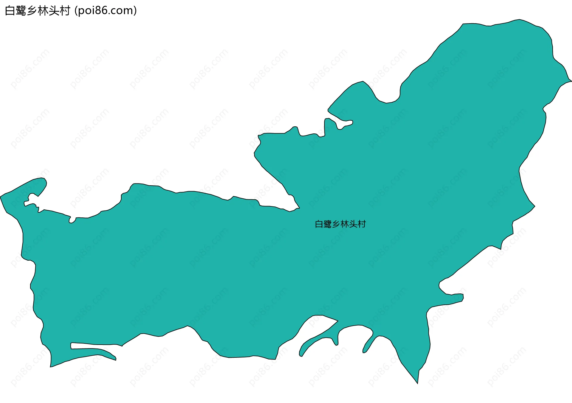 白鹭乡林头村边界地图