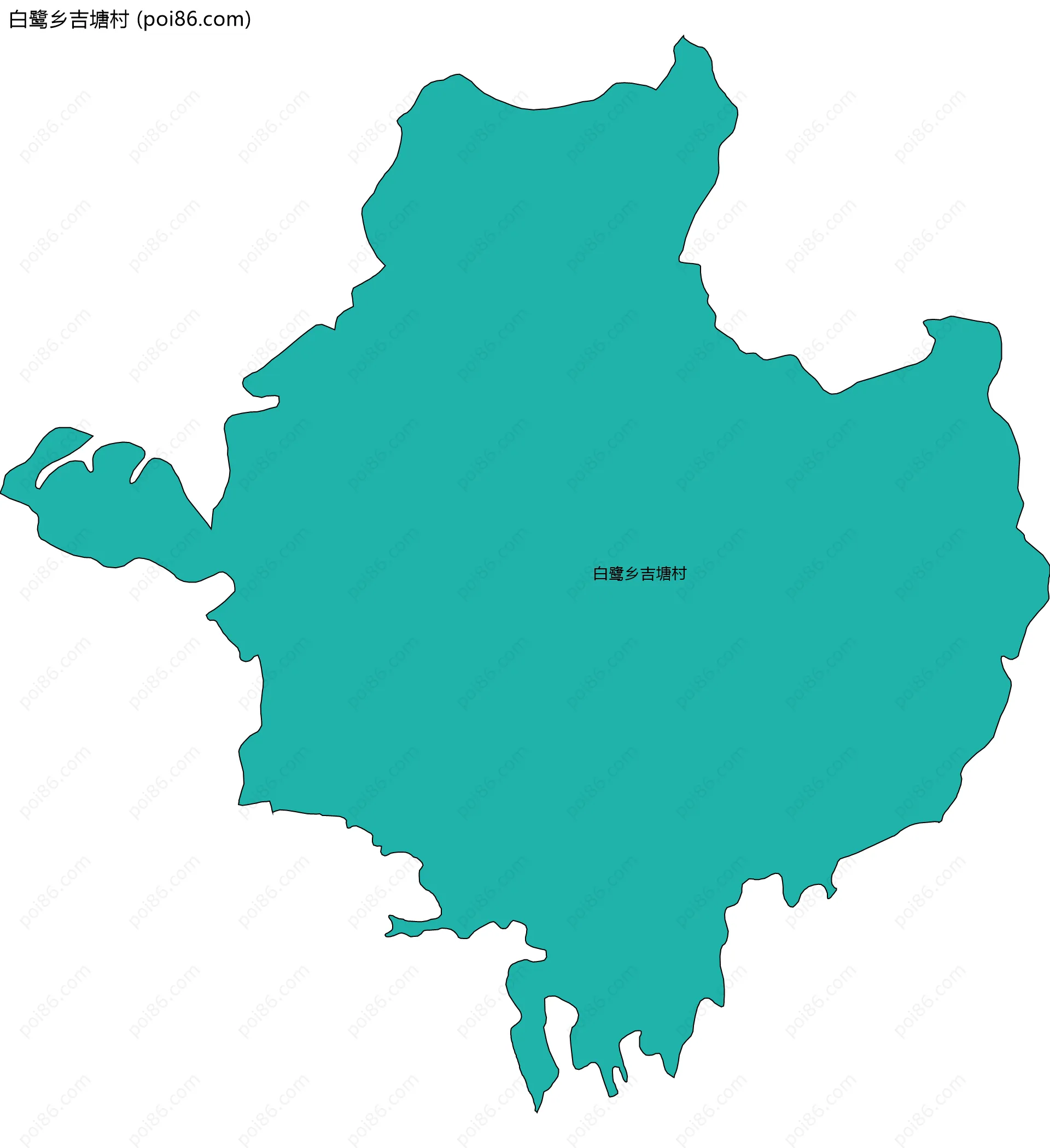 白鹭乡吉塘村边界地图