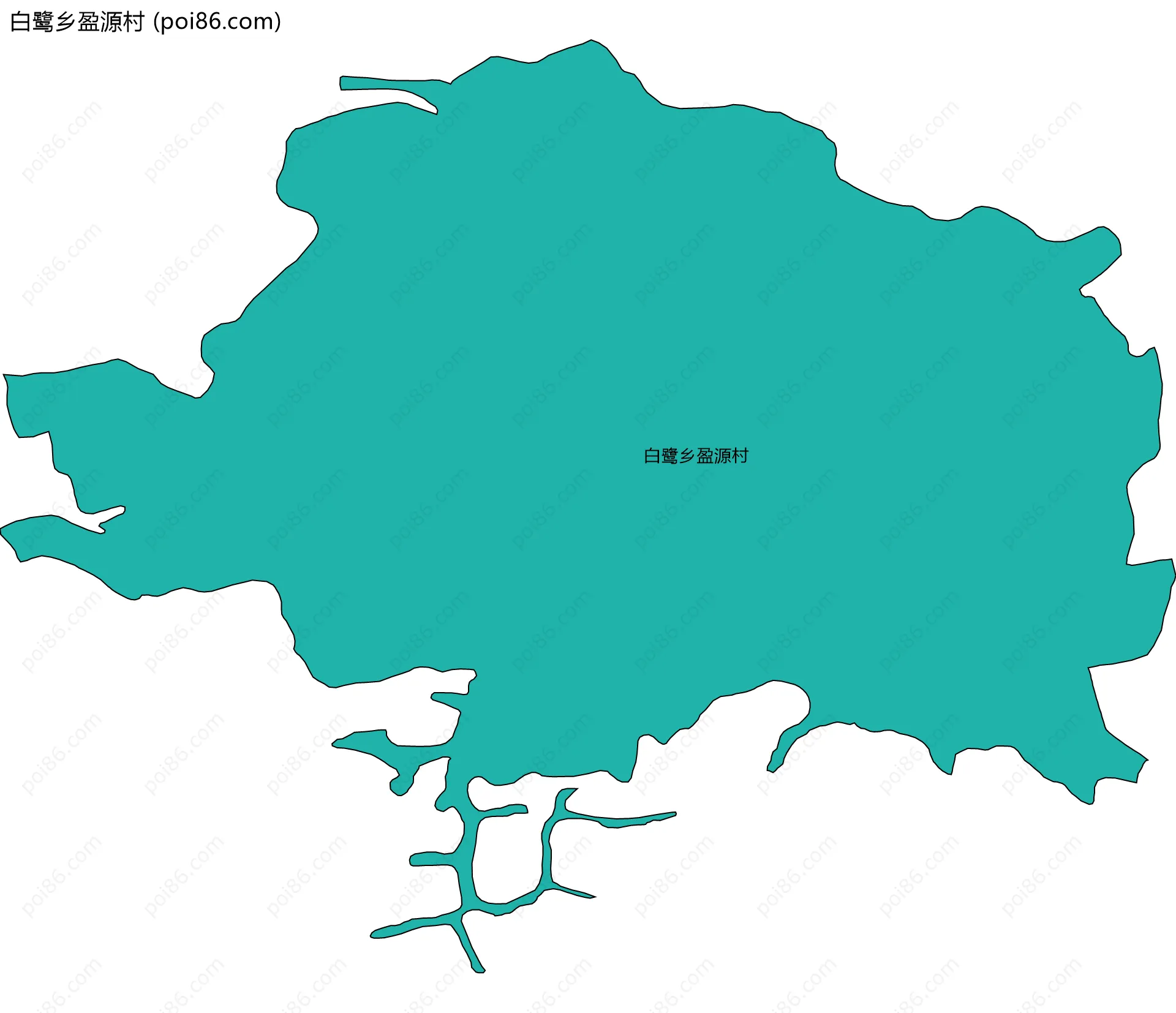 白鹭乡盈源村边界地图