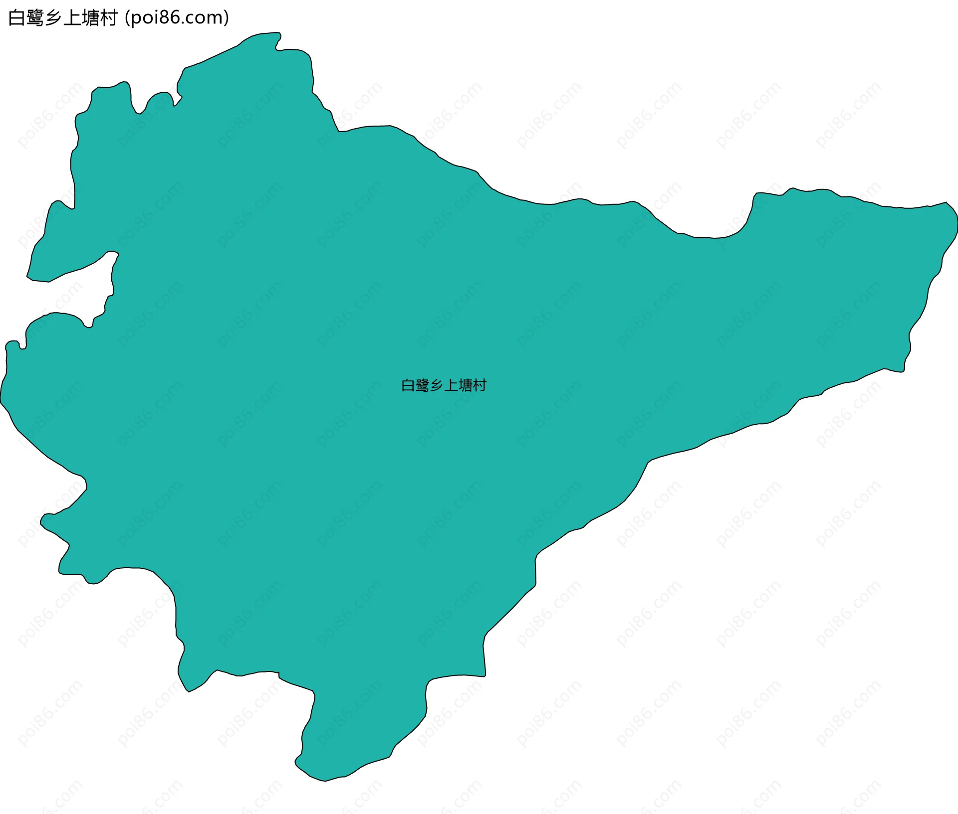 白鹭乡上塘村边界地图