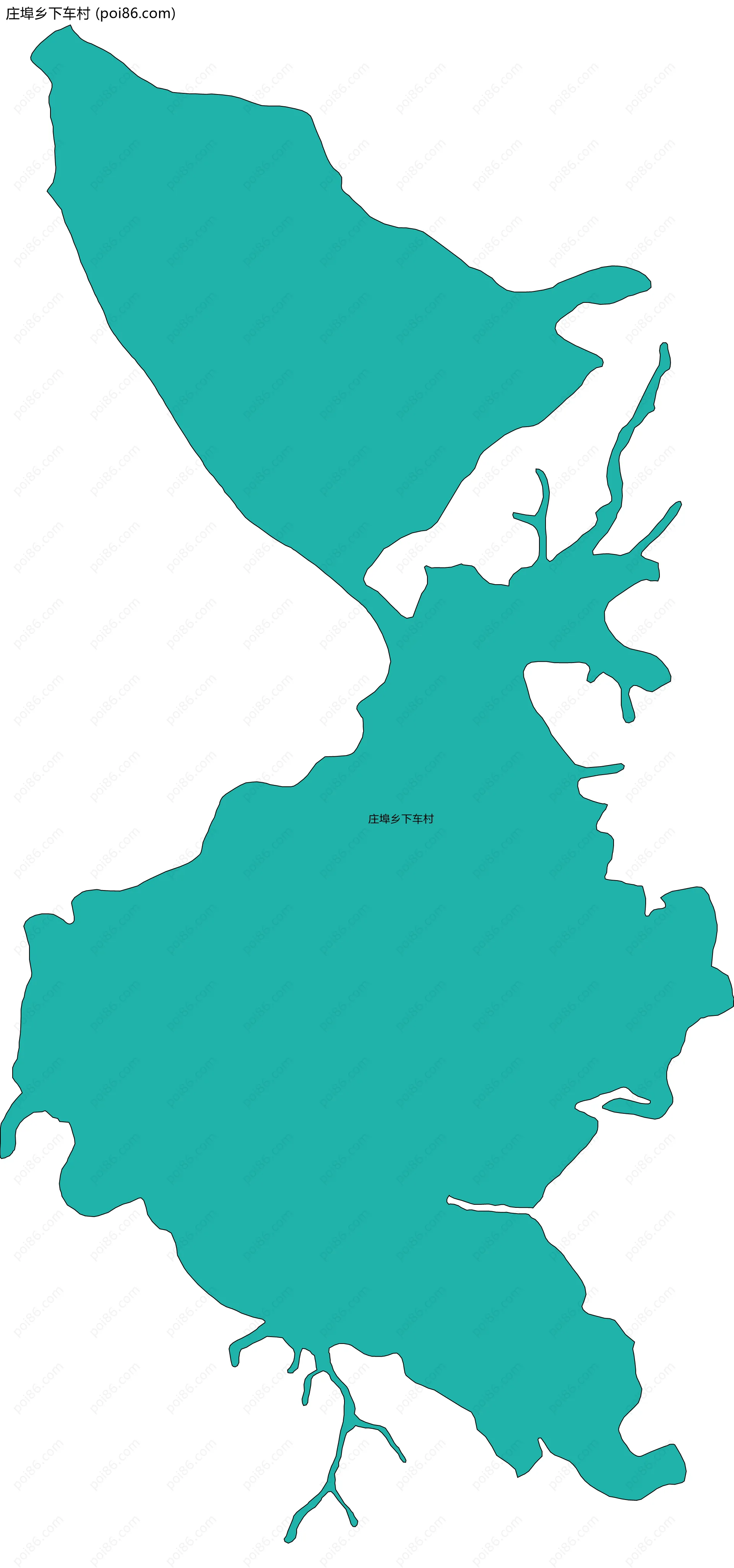 庄埠乡下车村边界地图