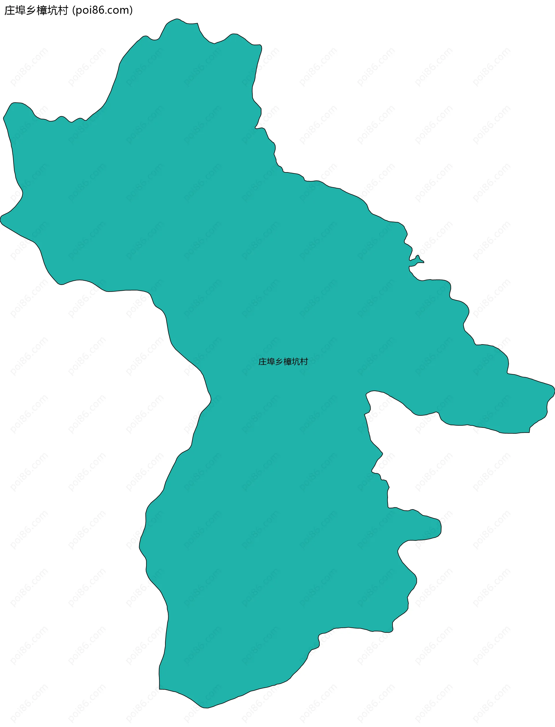 庄埠乡樟坑村边界地图