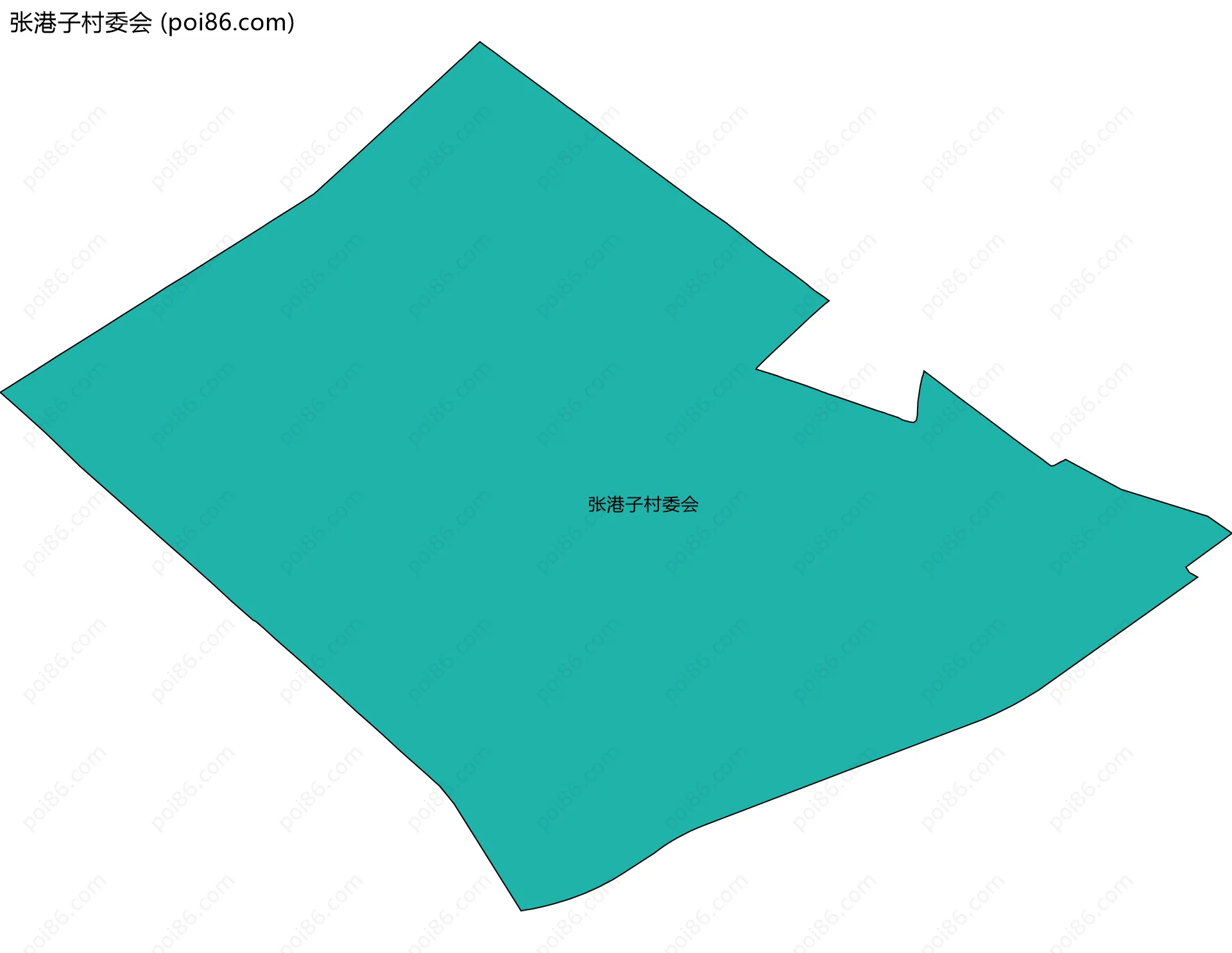 张港子村委会边界地图