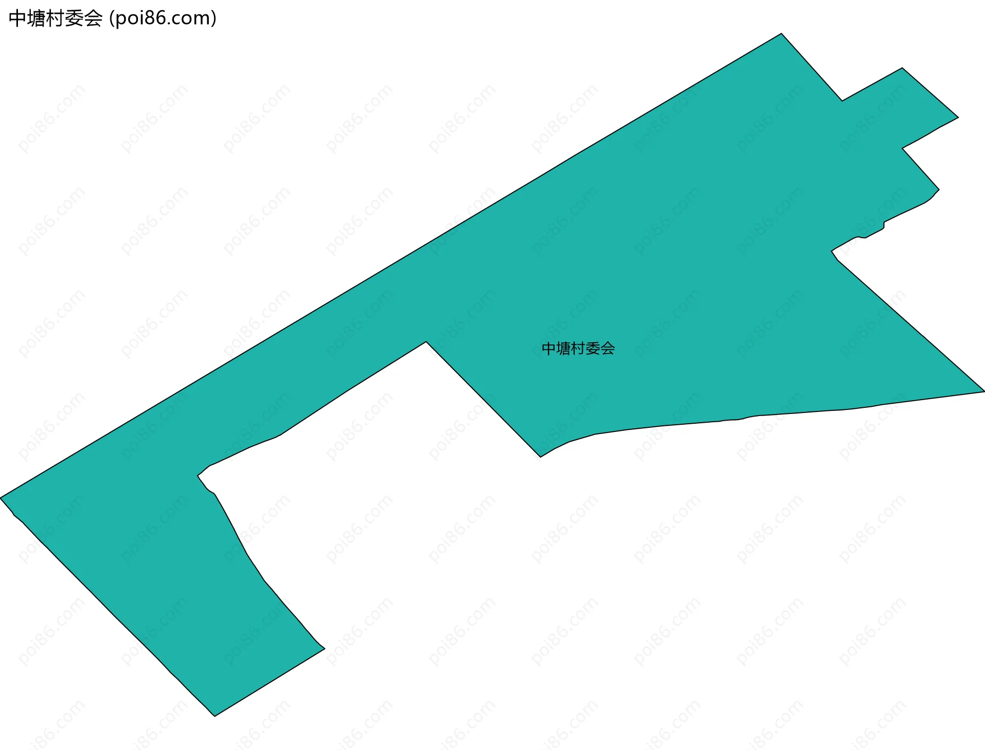 中塘村委会边界地图