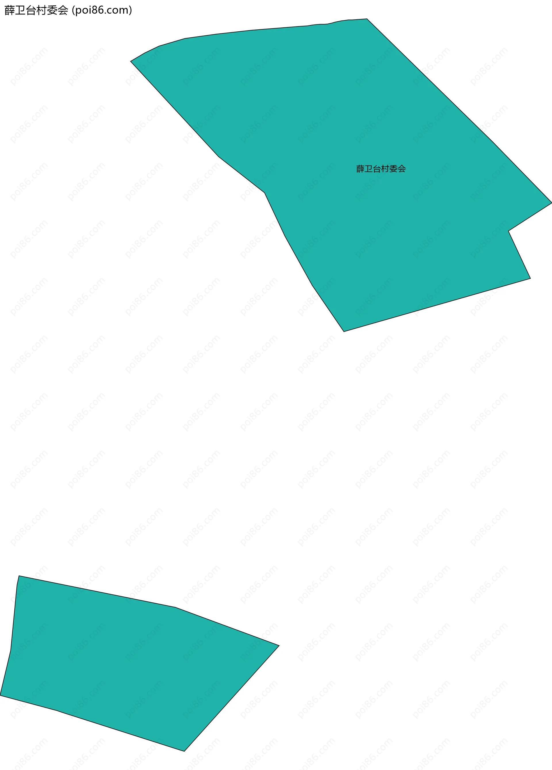 薛卫台村委会边界地图