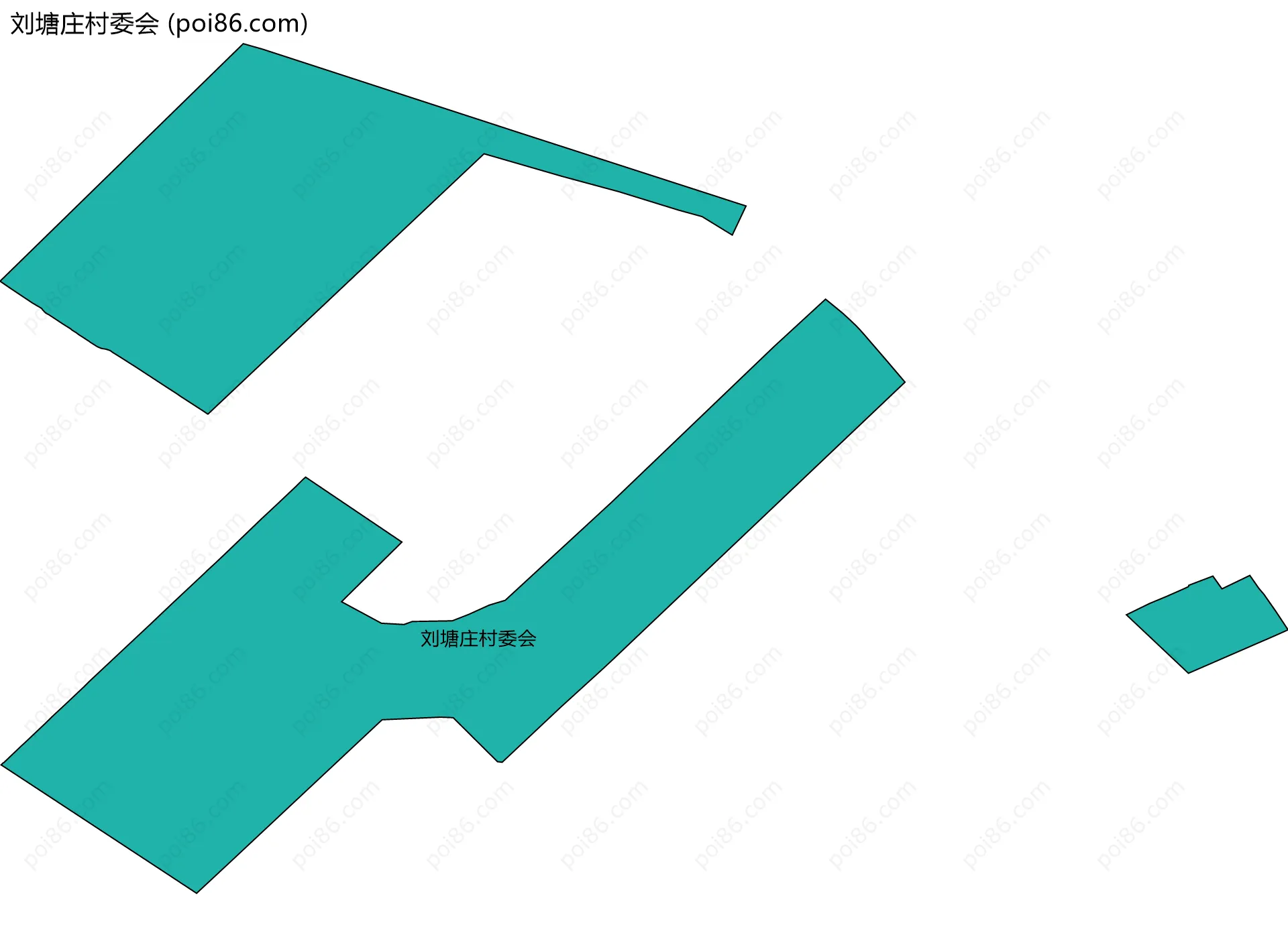 刘塘庄村委会边界地图
