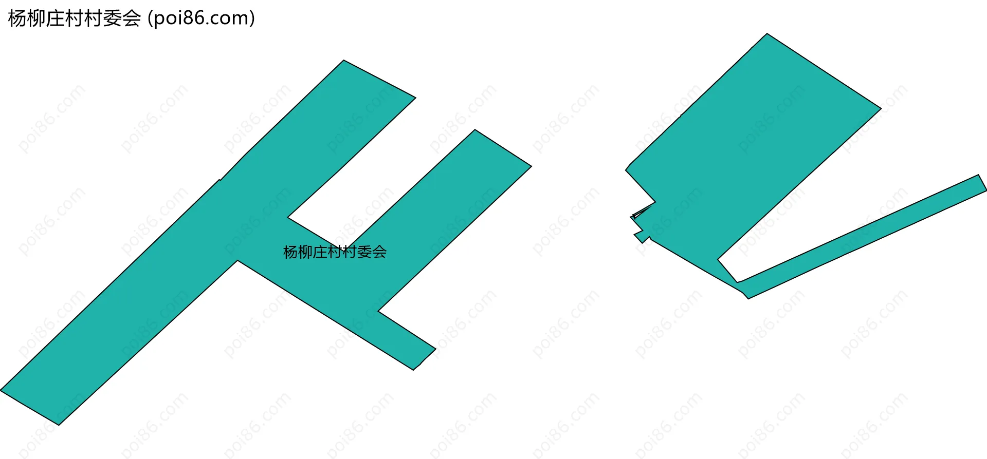 杨柳庄村村委会边界地图