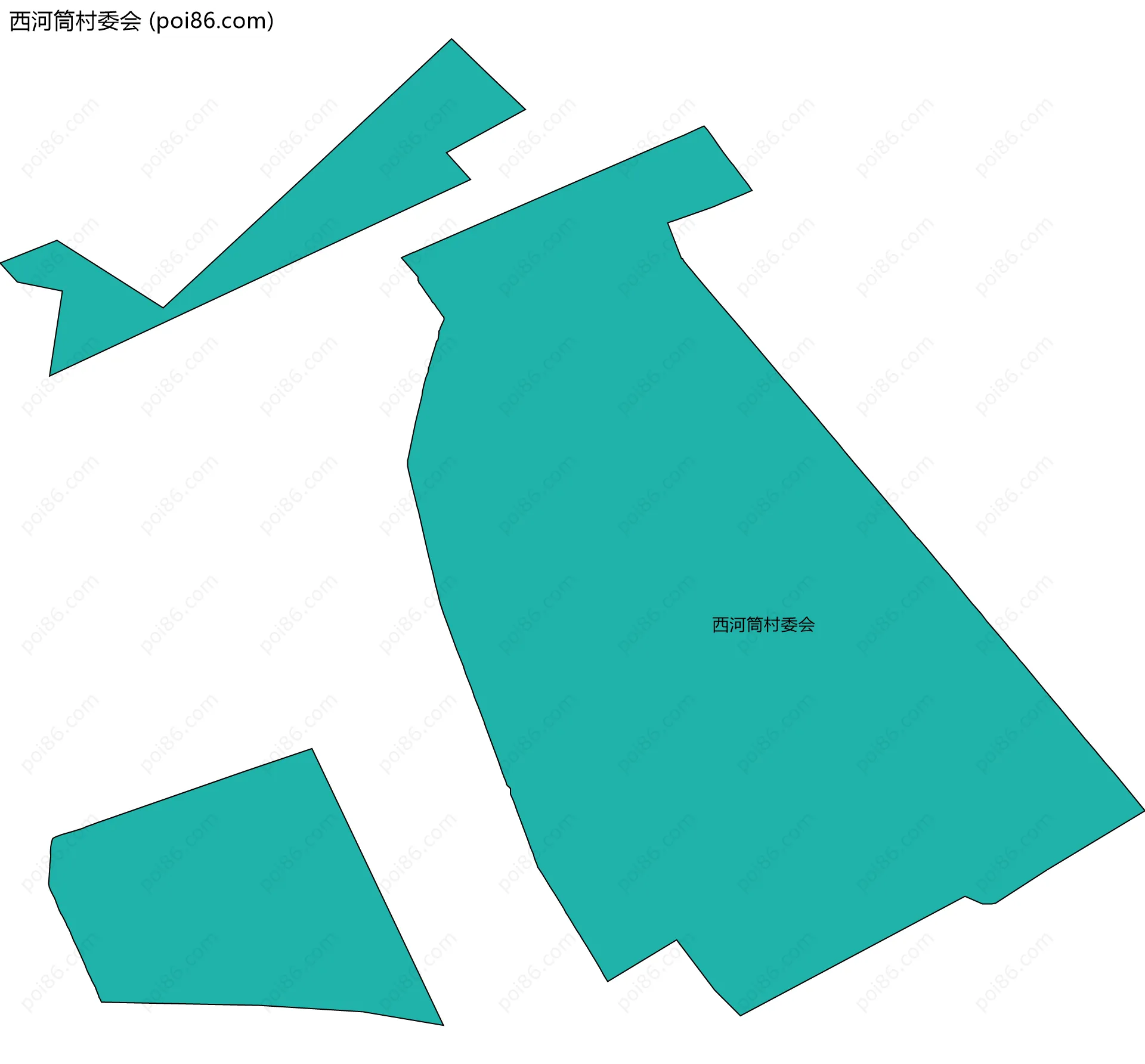西河筒村委会边界地图