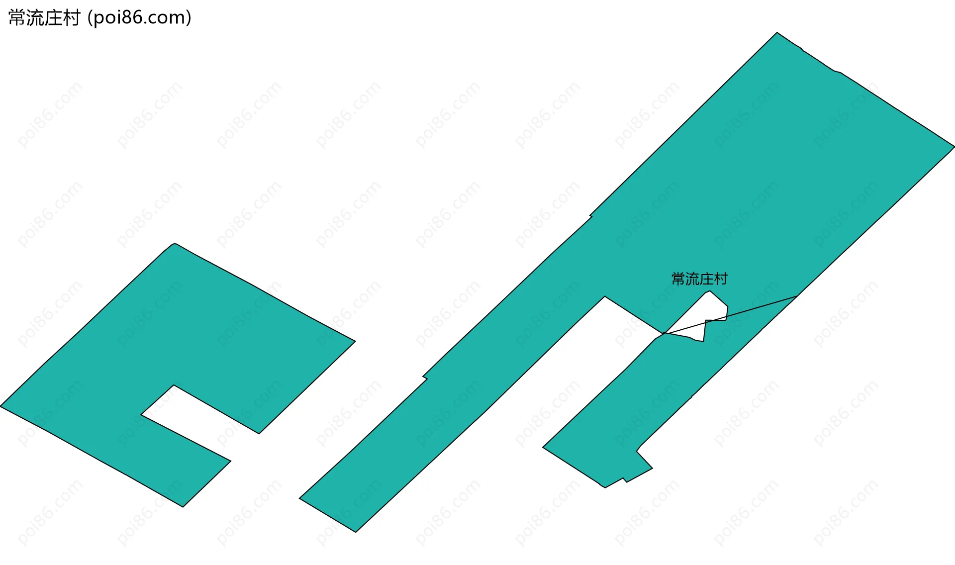 常流庄村边界地图