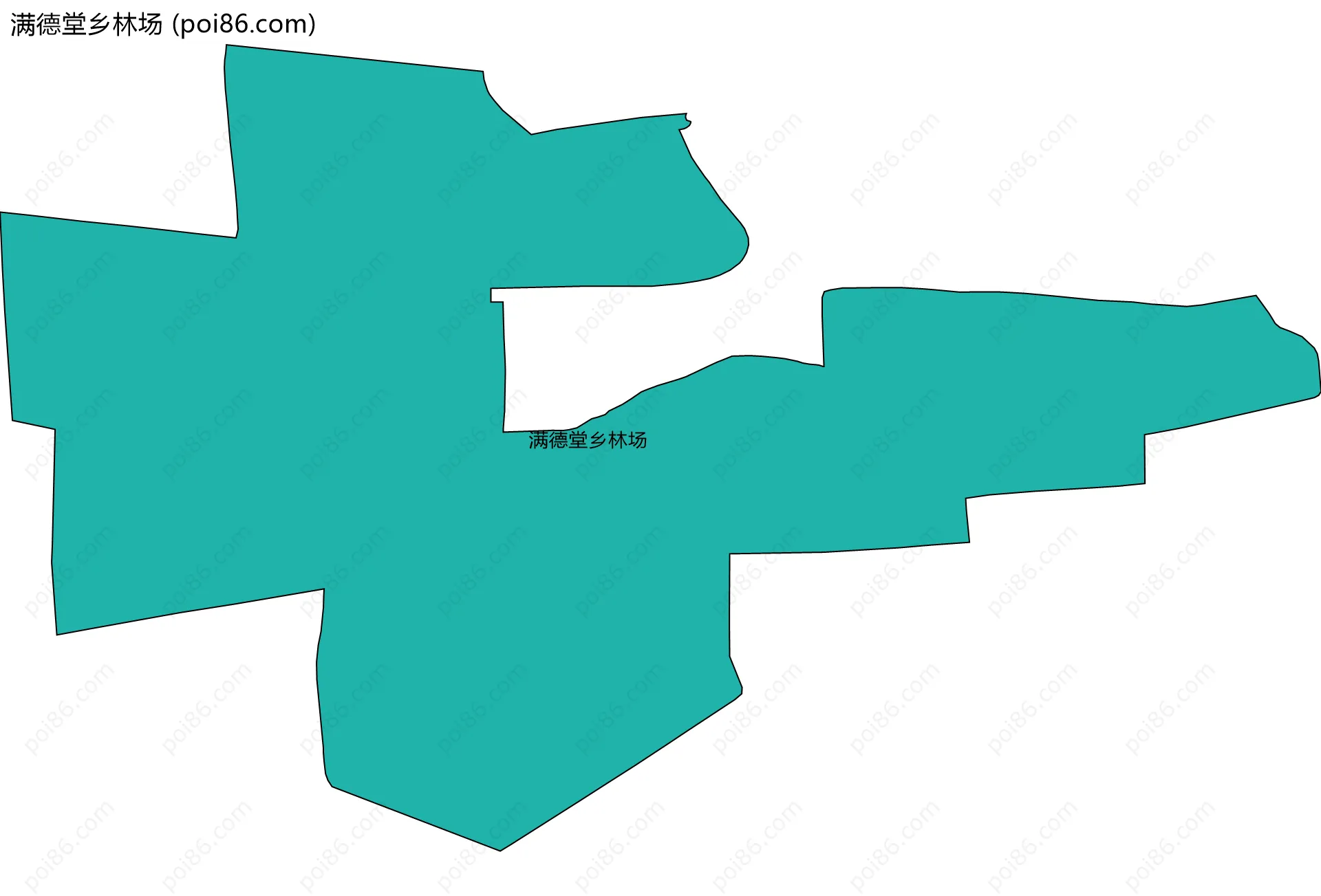 满德堂乡林场边界地图(五级行政区划)