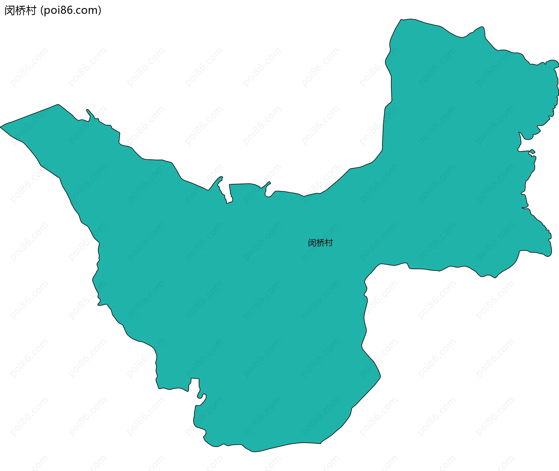 闵桥村边界地图