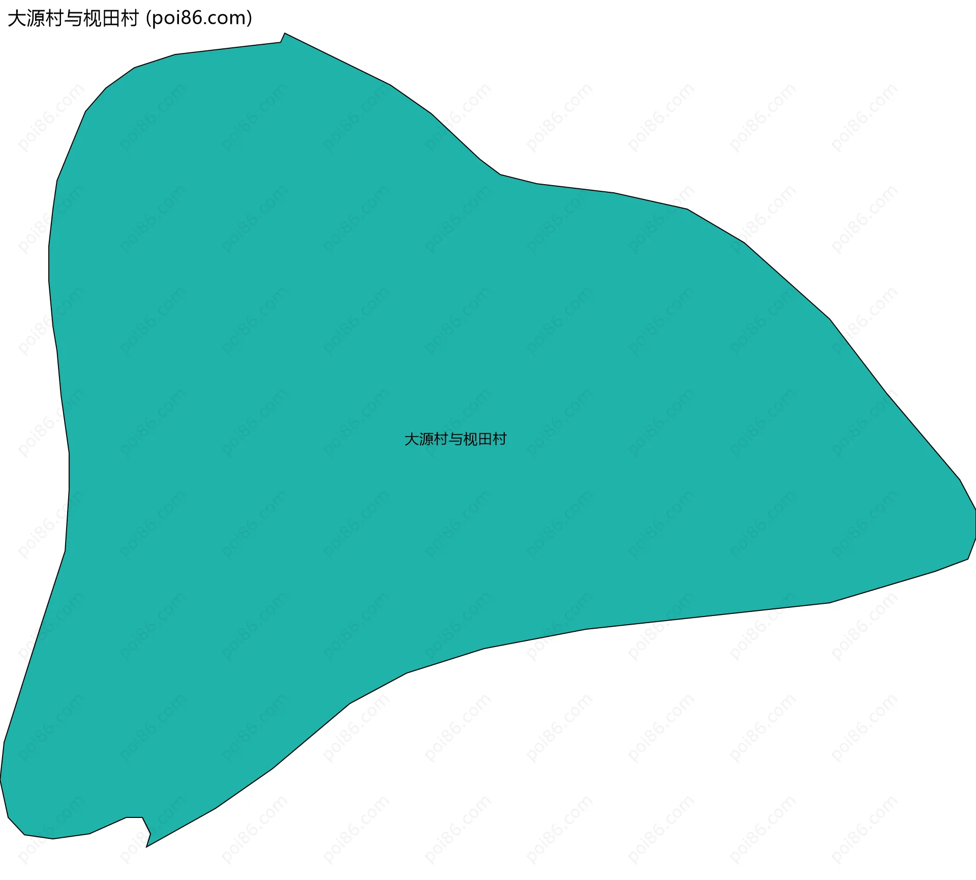 大源村与枧田村边界地图