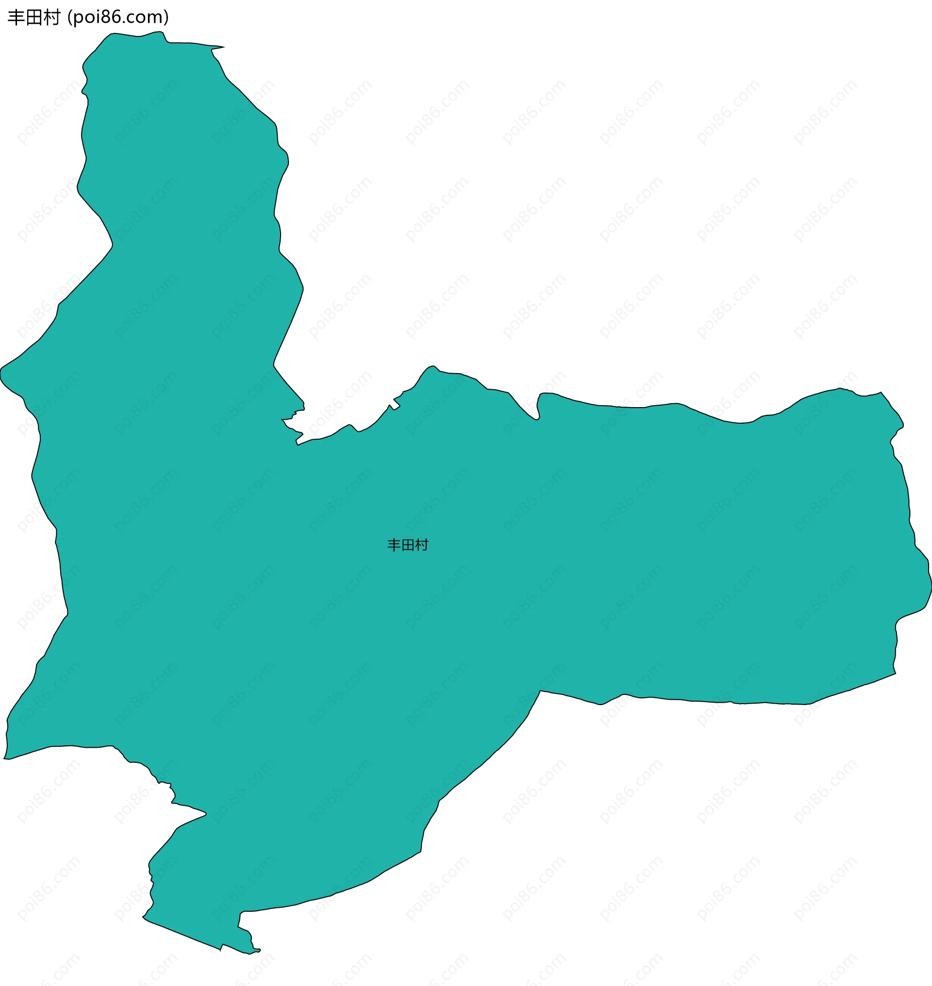 丰田村边界地图