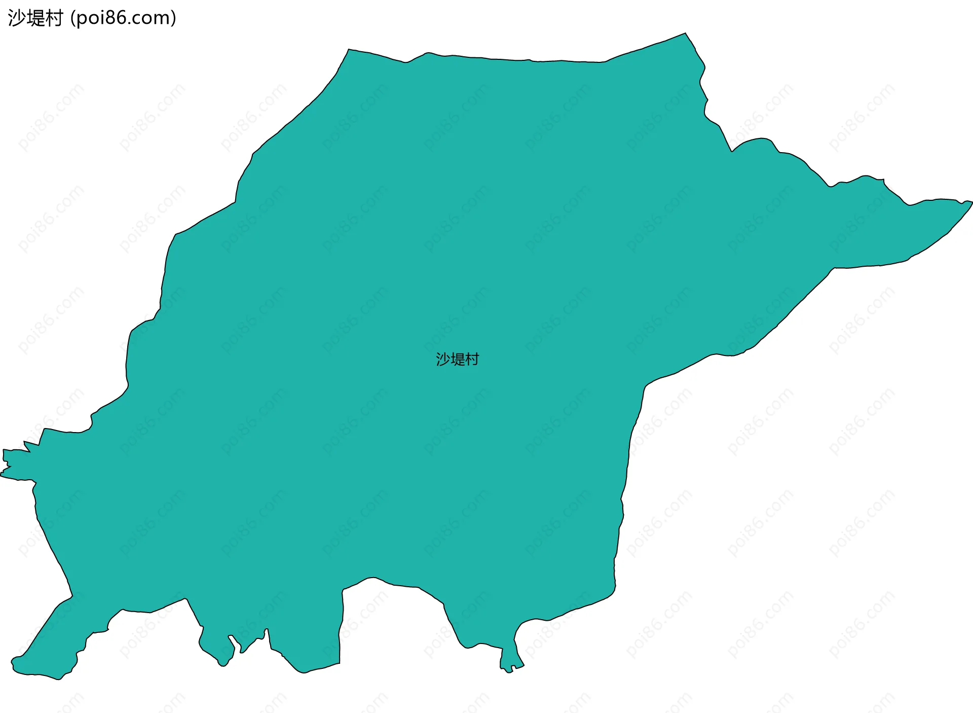 沙堤村边界地图