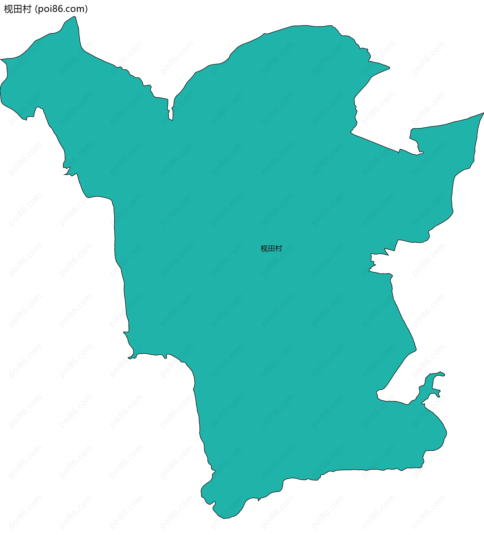 枧田村边界地图