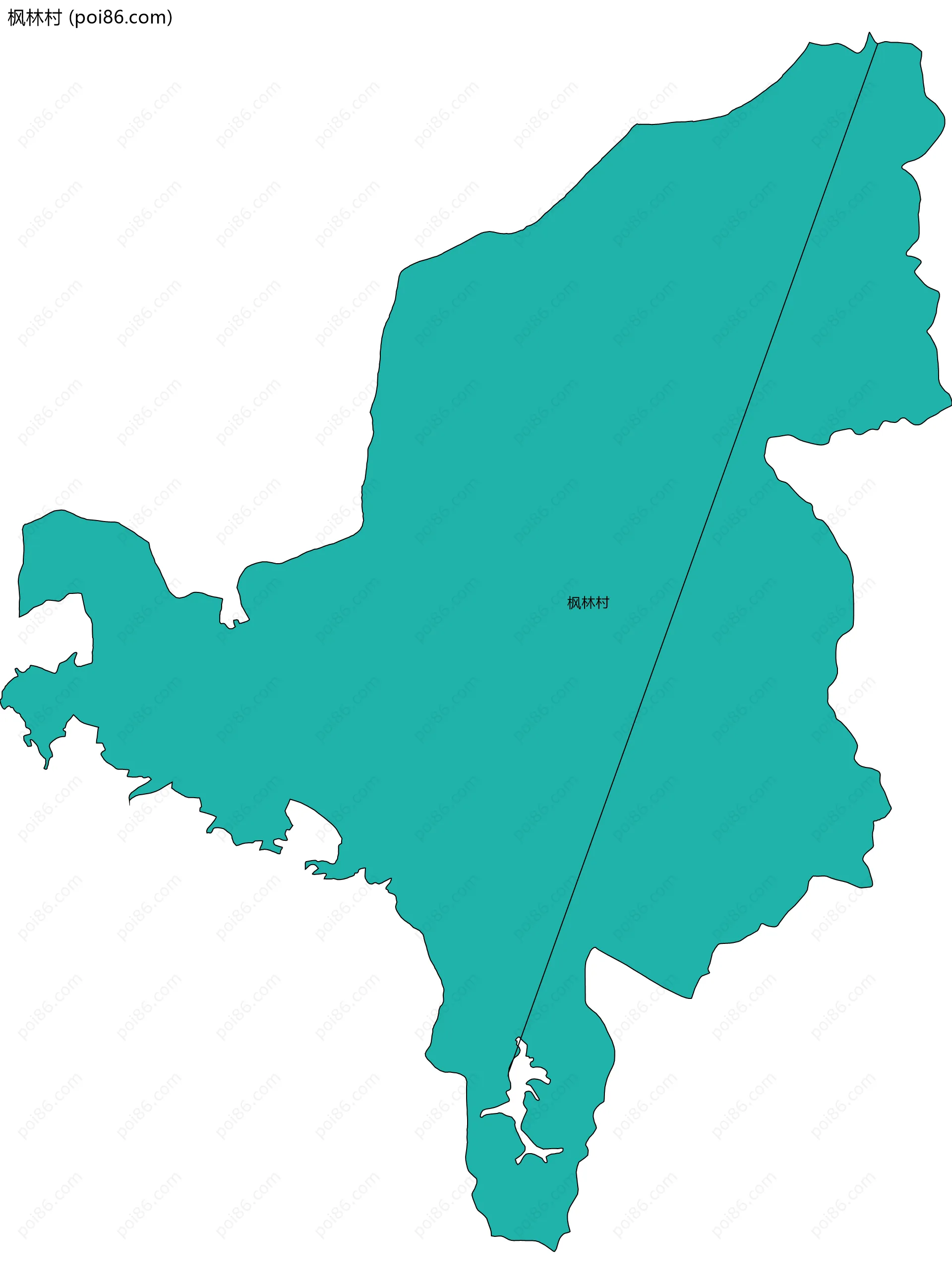 枫林村边界地图
