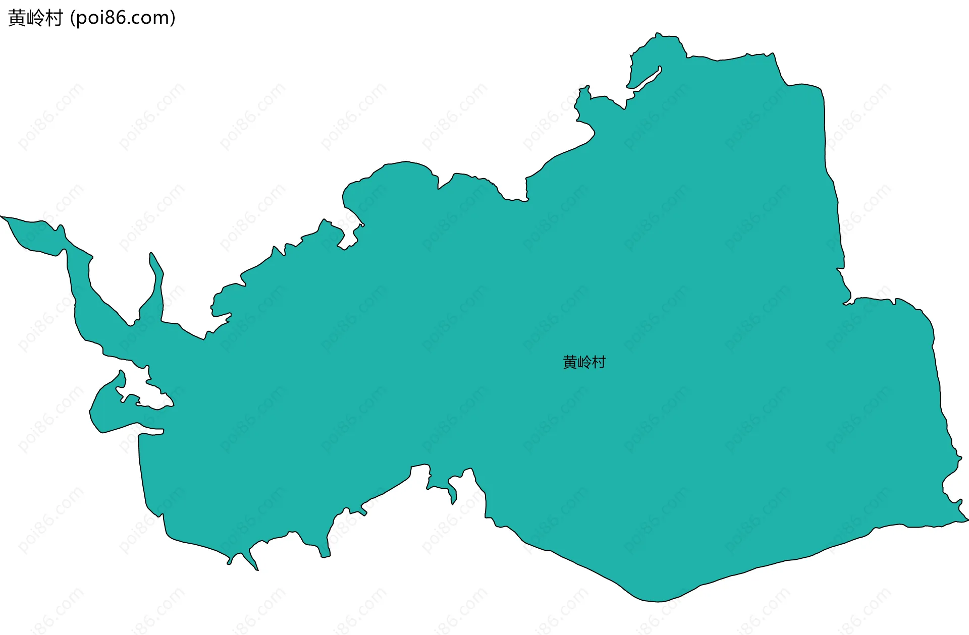 黄岭村边界地图