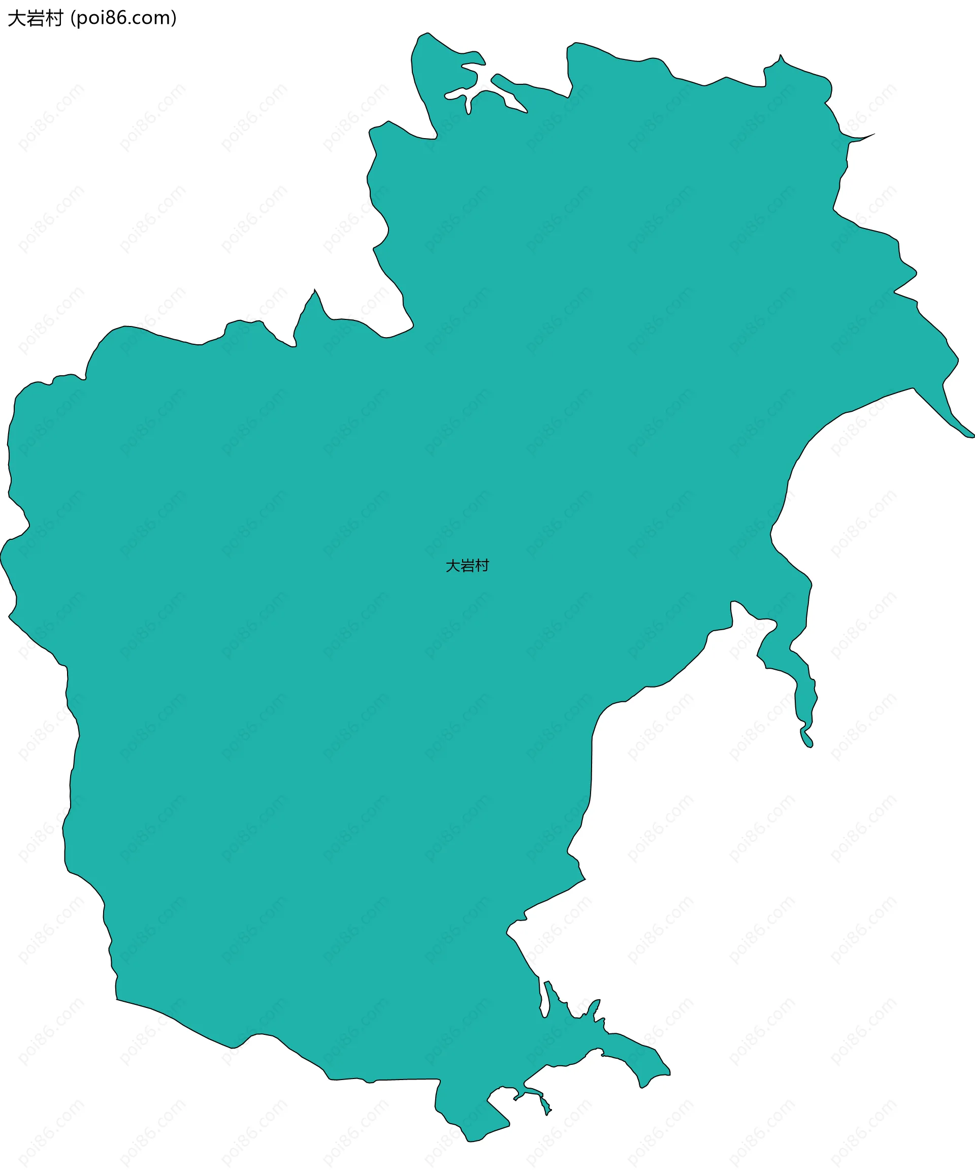 大岩村边界地图