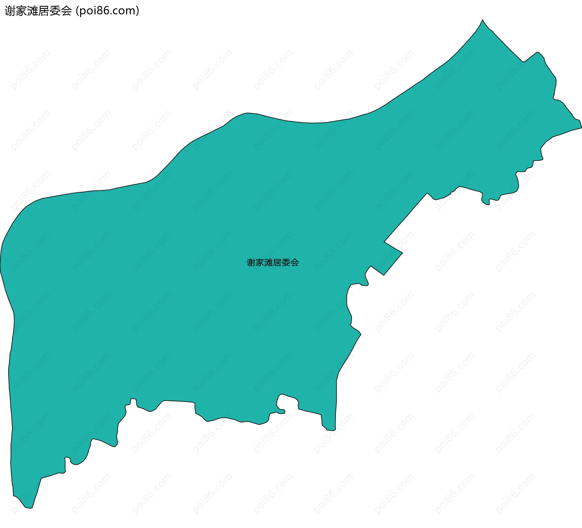 谢家滩居委会边界地图