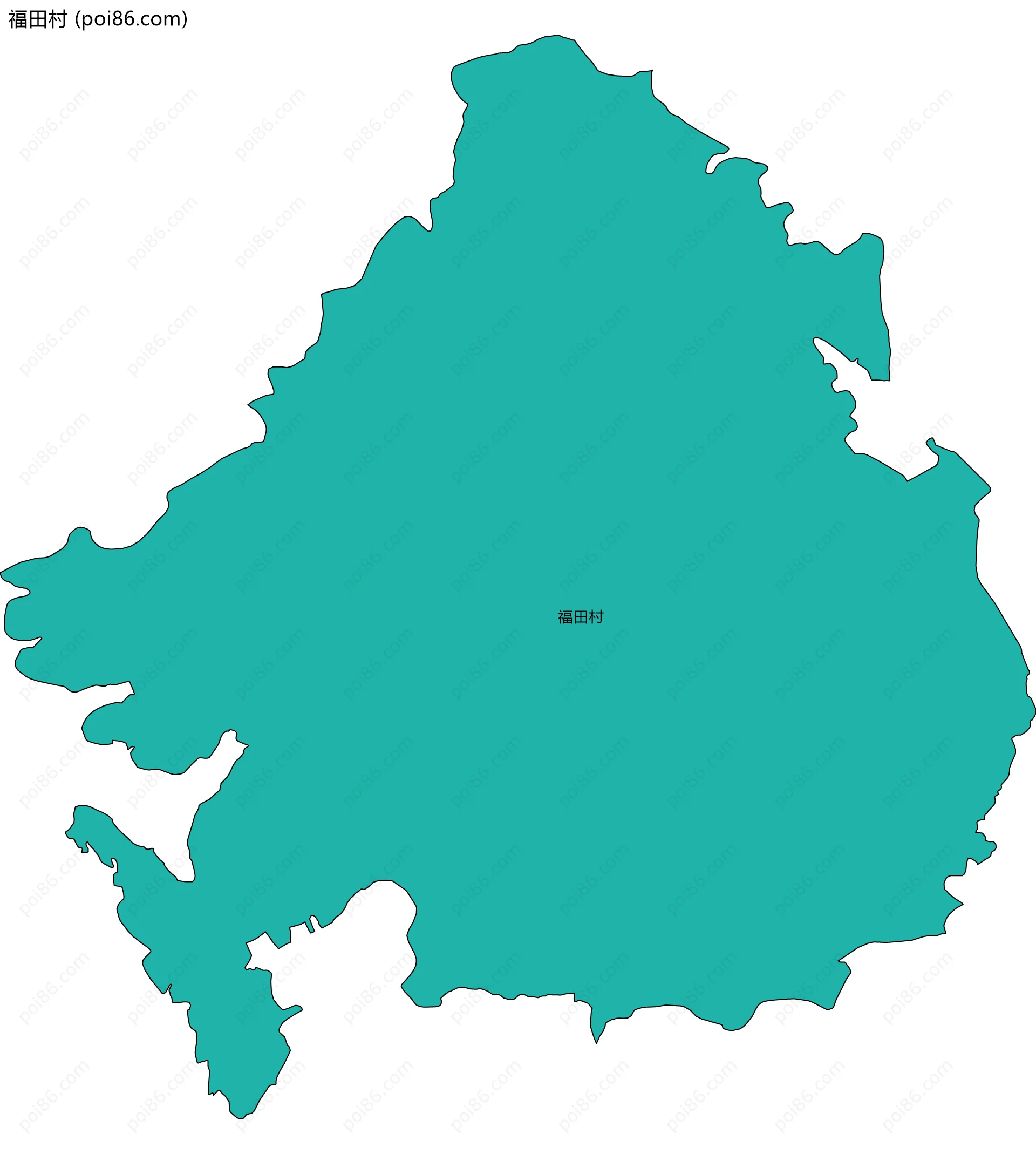 福田村边界地图
