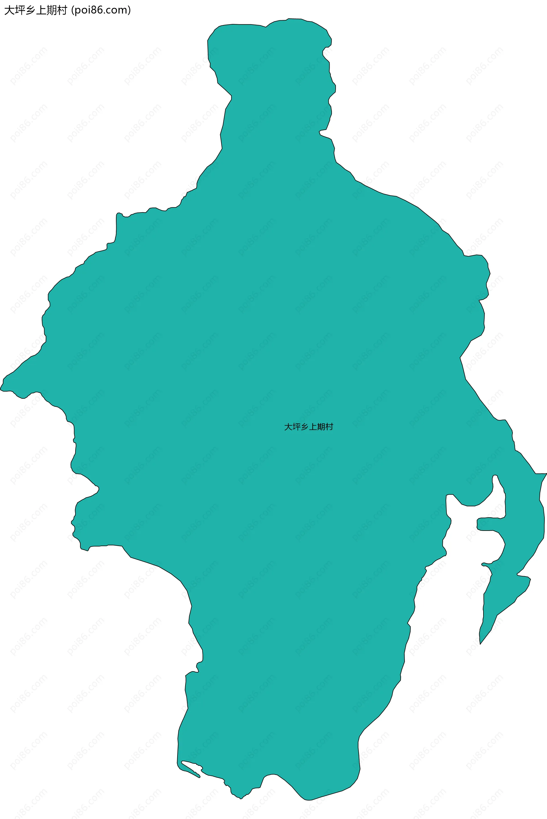 大坪乡上期村边界地图