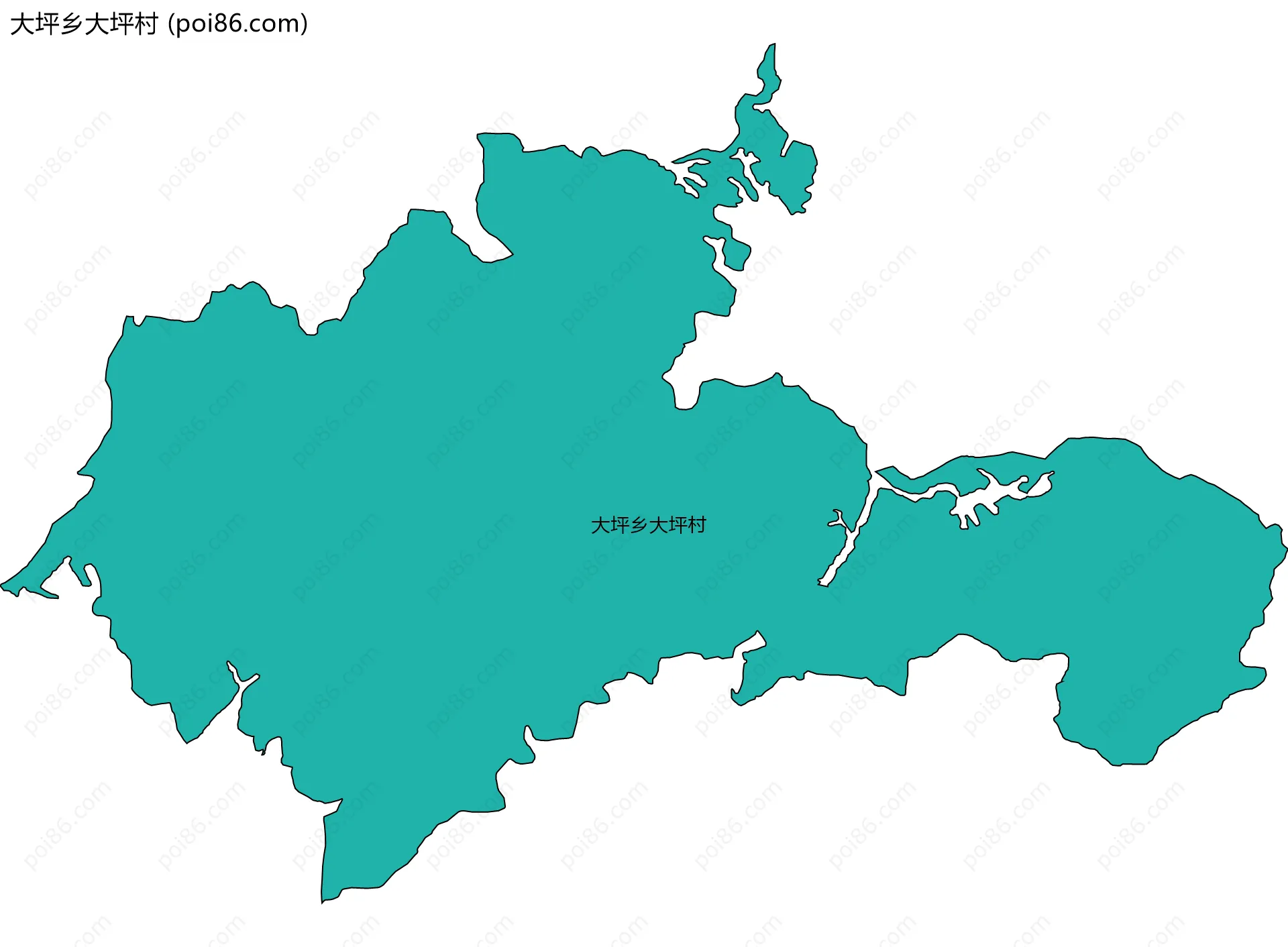 大坪乡大坪村边界地图