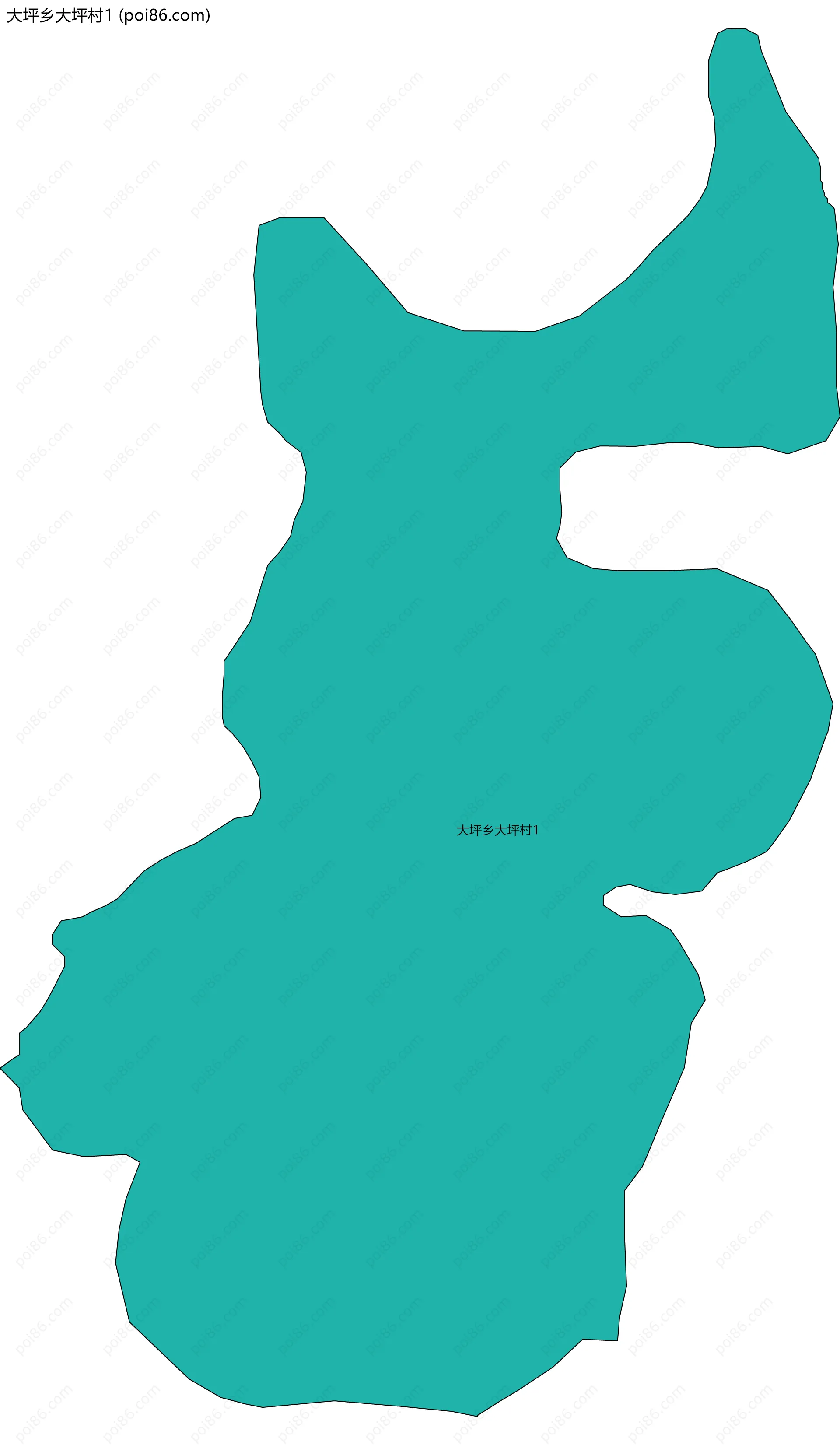 大坪乡大坪村1边界地图