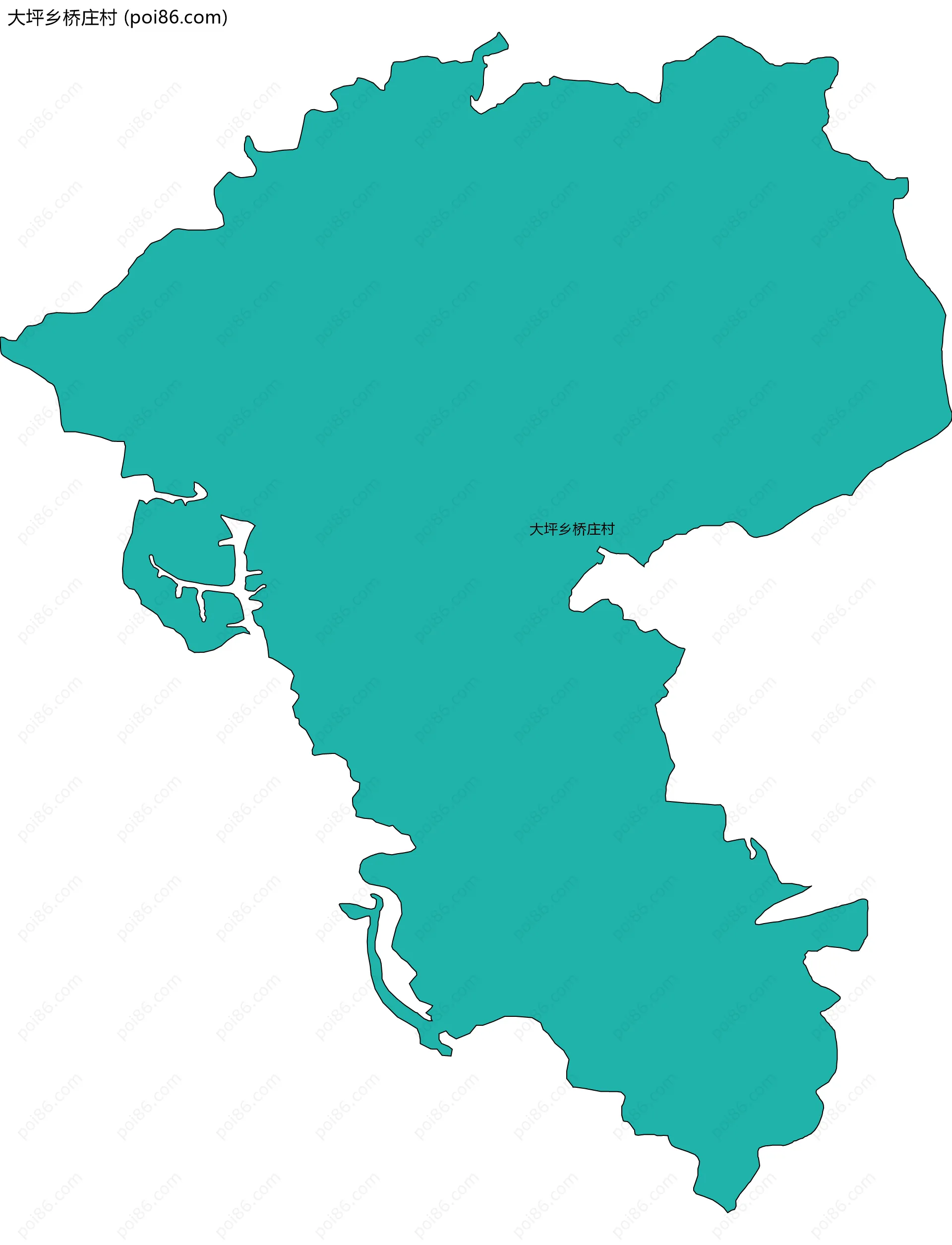 大坪乡桥庄村边界地图
