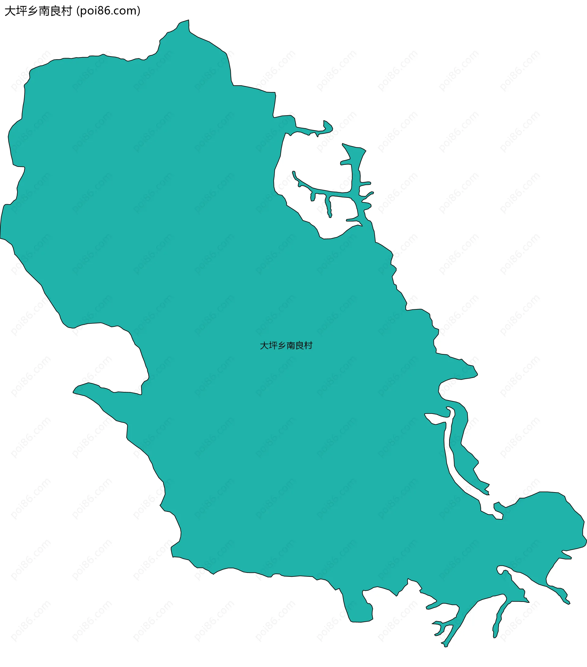 大坪乡南良村边界地图