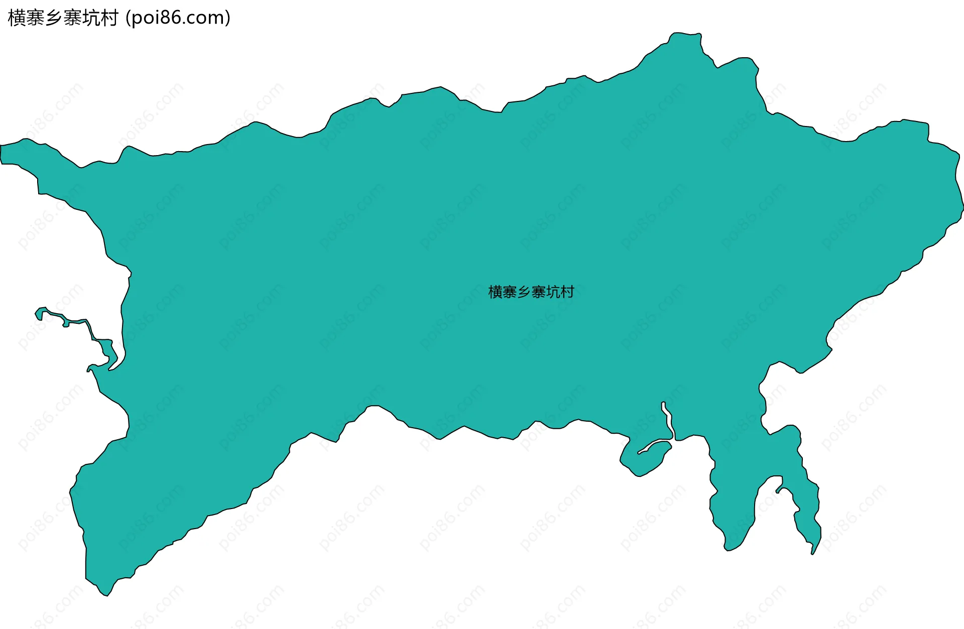 横寨乡寨坑村边界地图