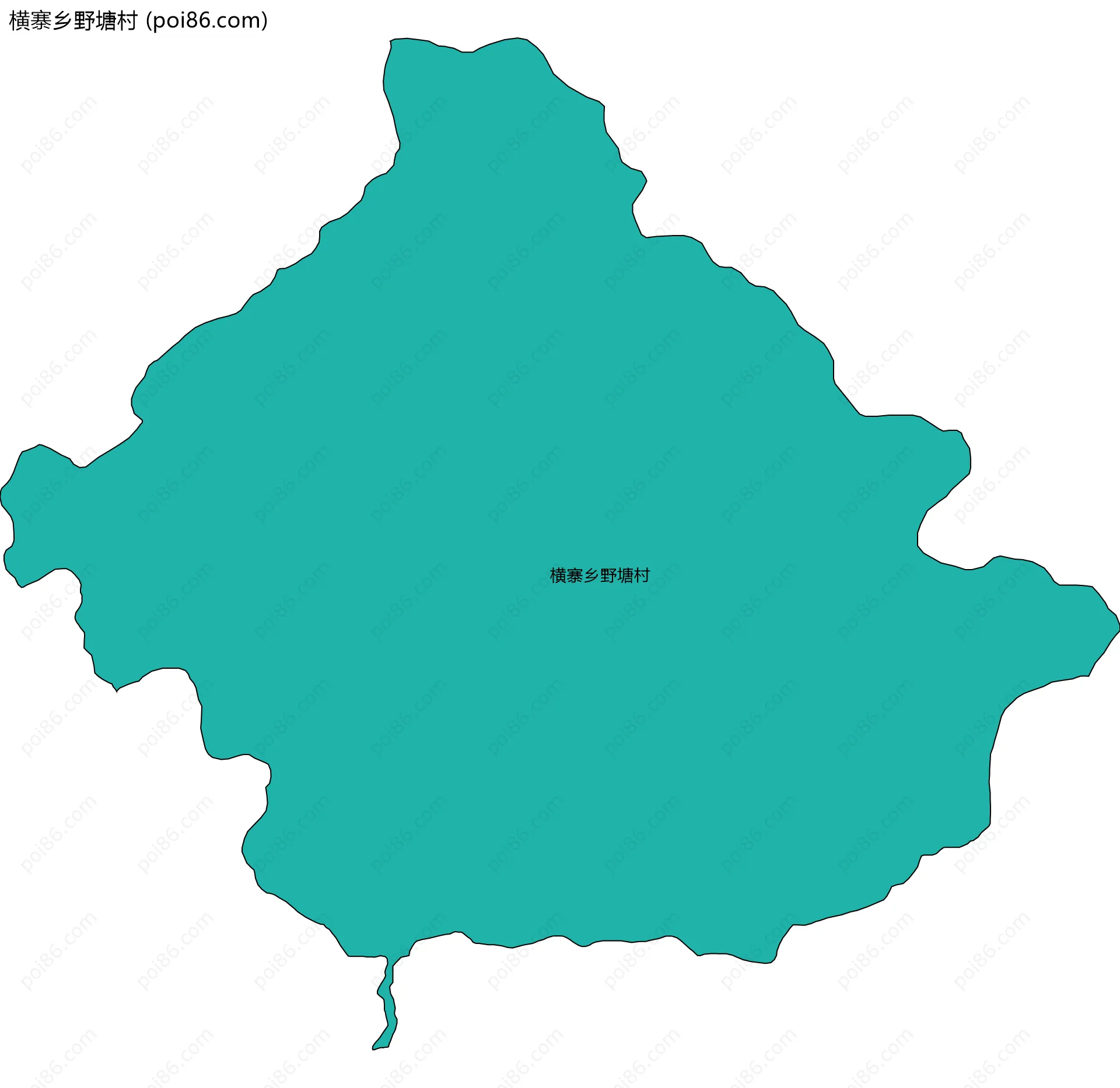 横寨乡野塘村边界地图