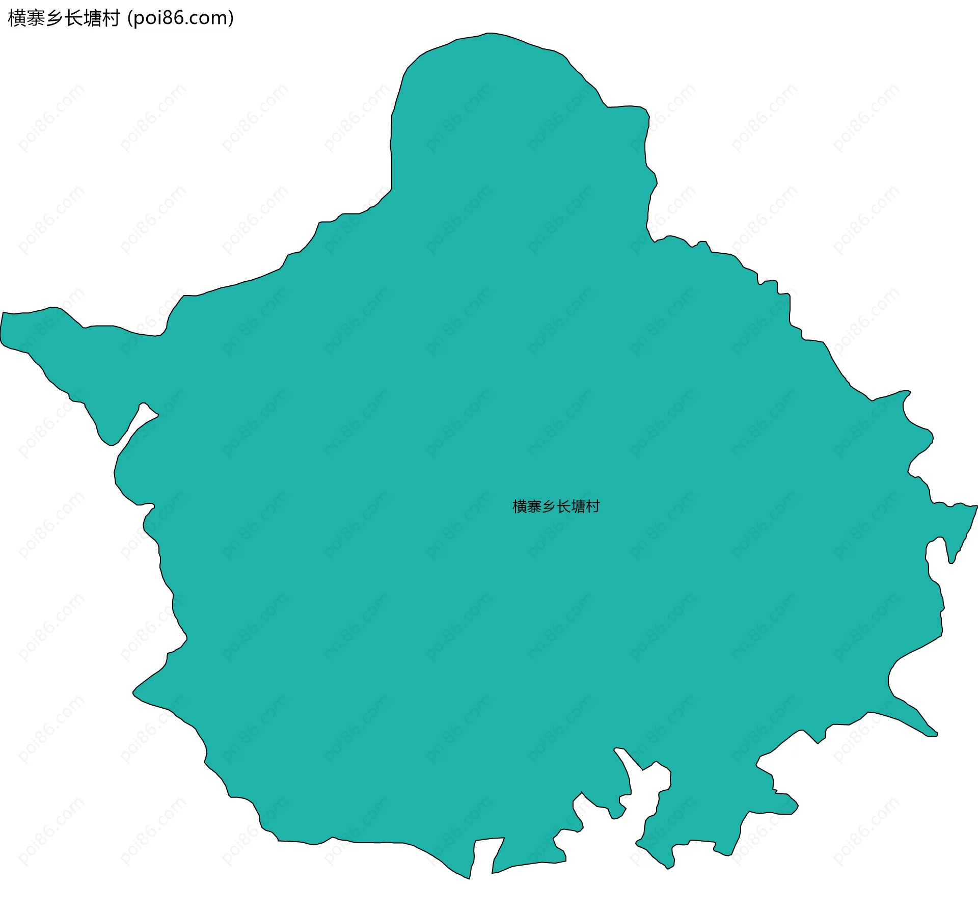 横寨乡长塘村边界地图