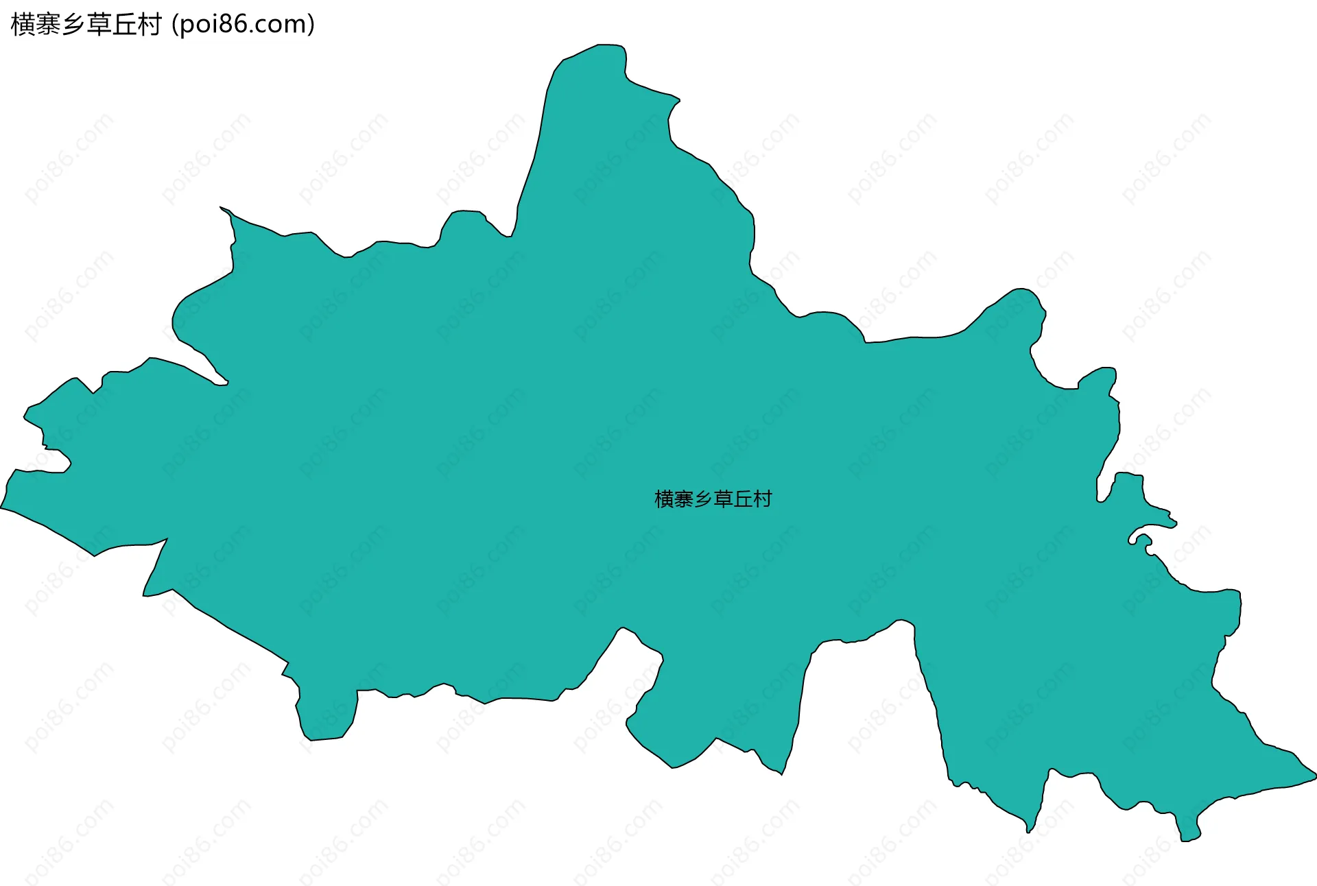 横寨乡草丘村边界地图