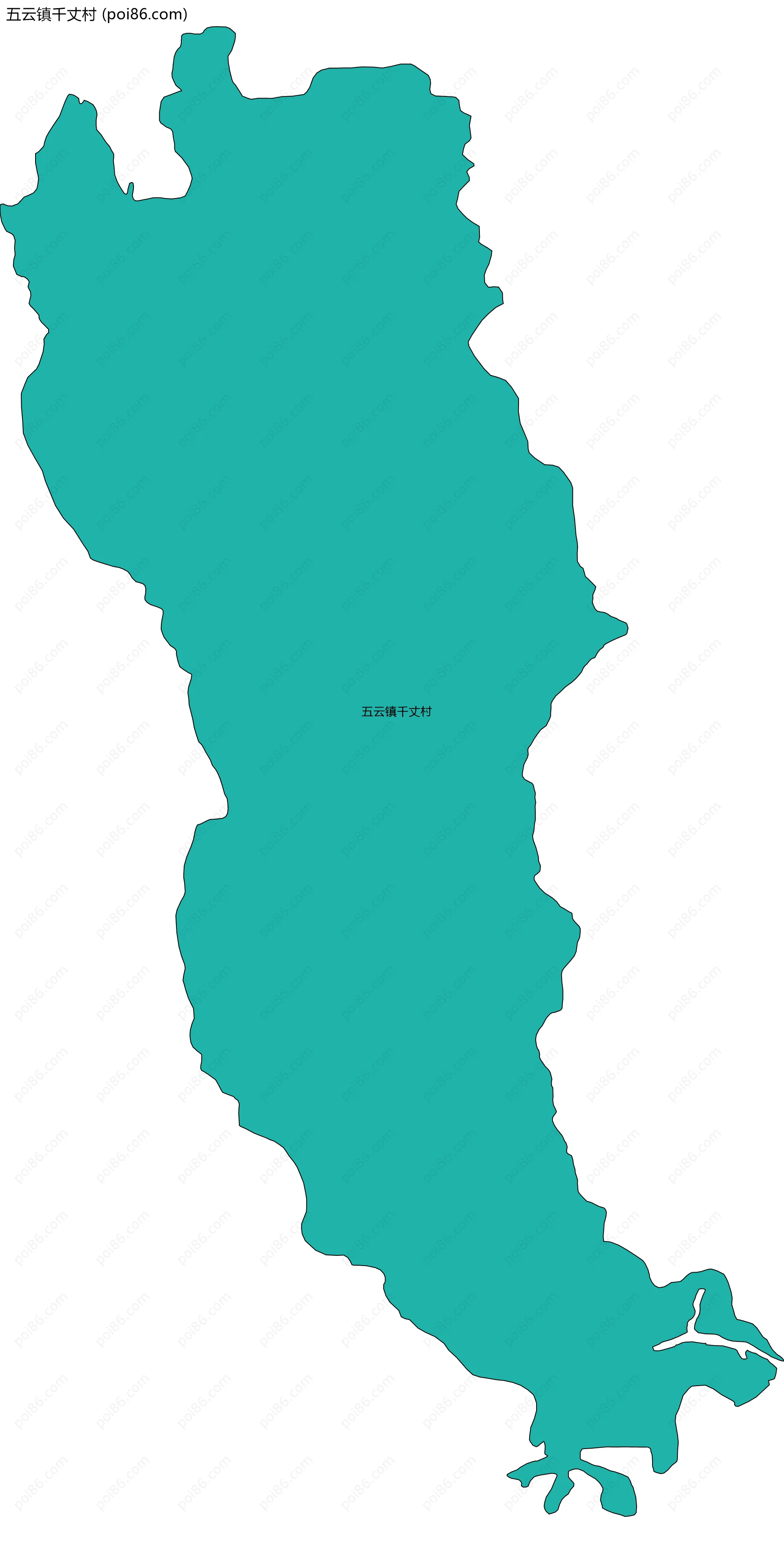 五云镇千丈村边界地图